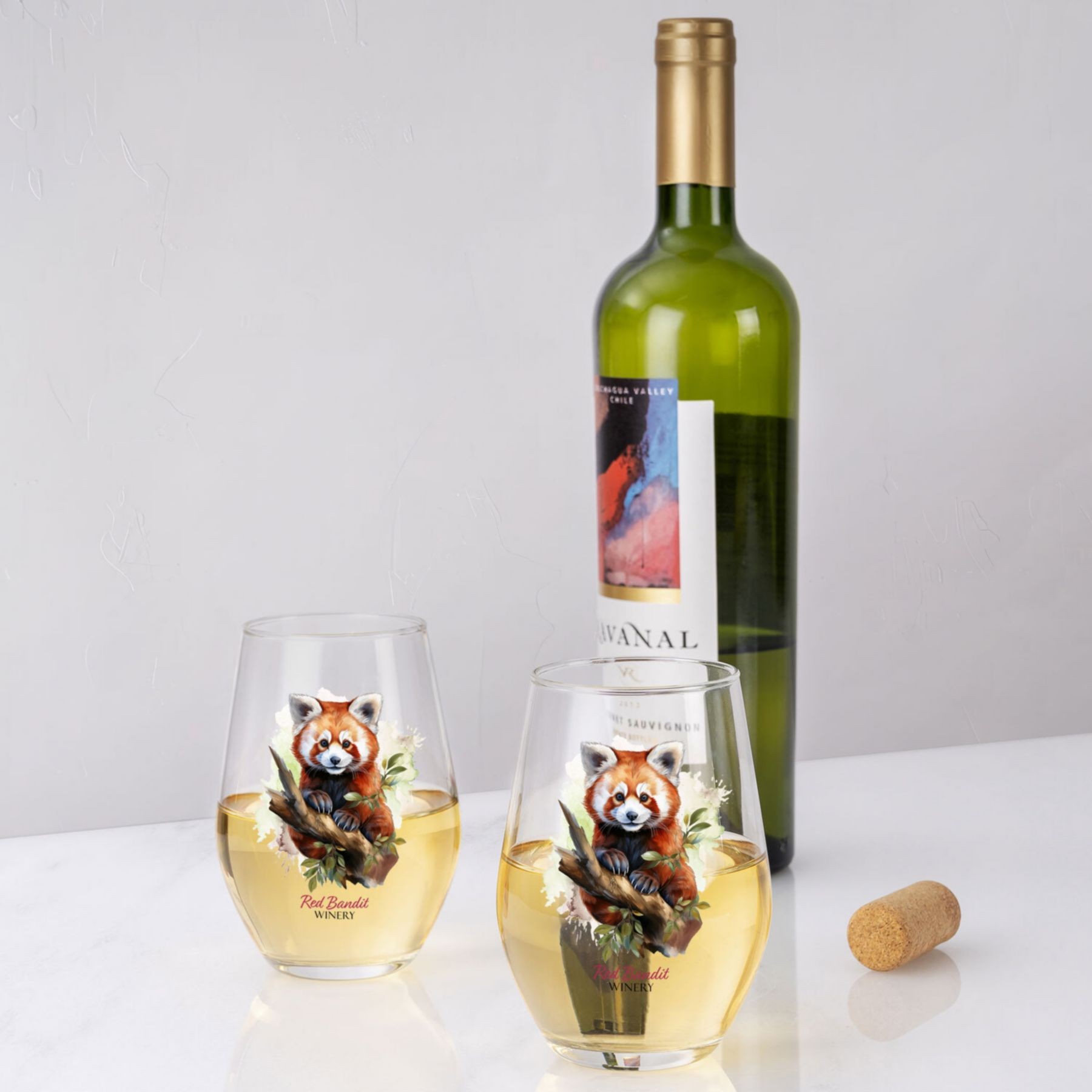Picture of Set Of 2 Stemless Wine Glass Gift Set