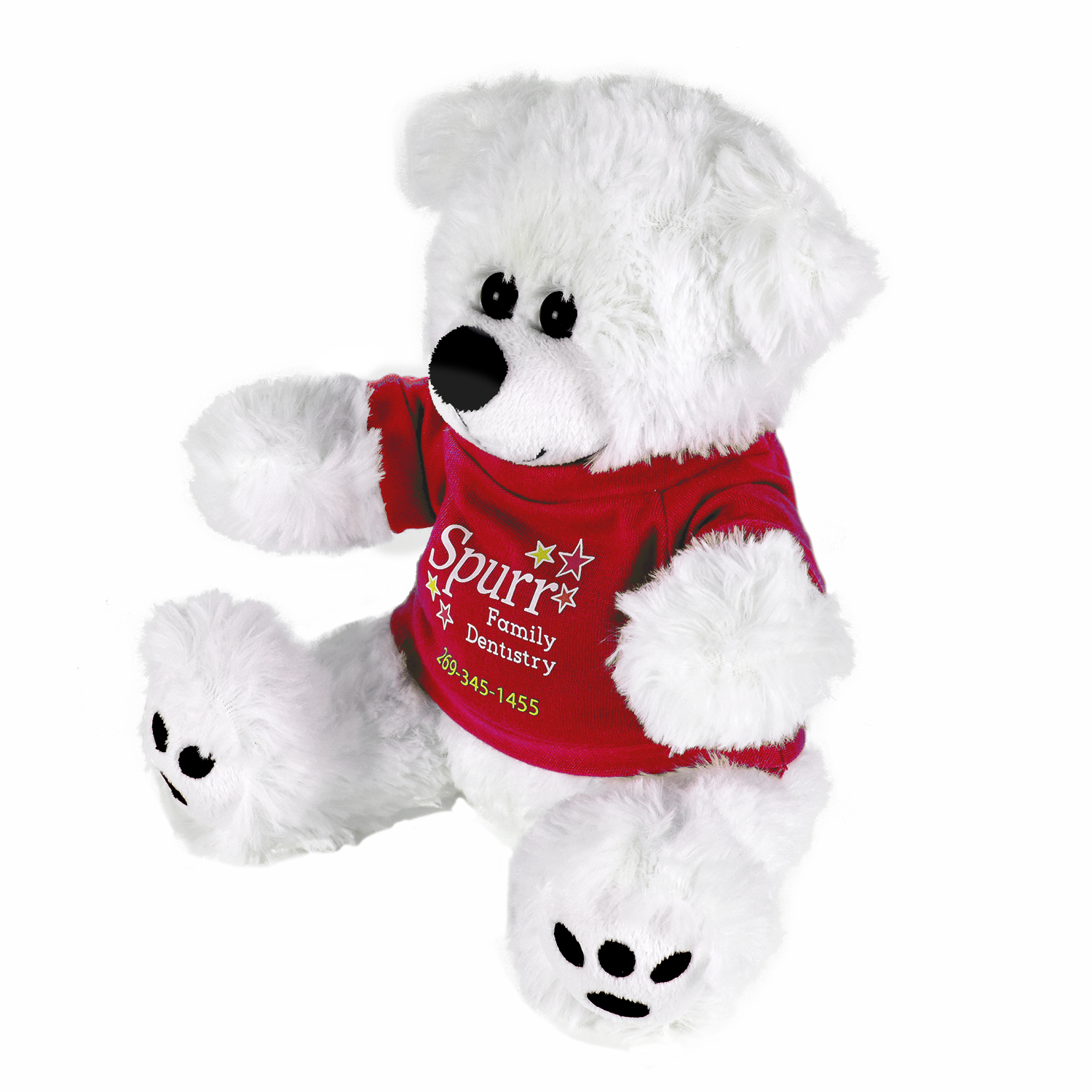 Picture of Plush Bear w/ Embroidered Paws and T-Shirt