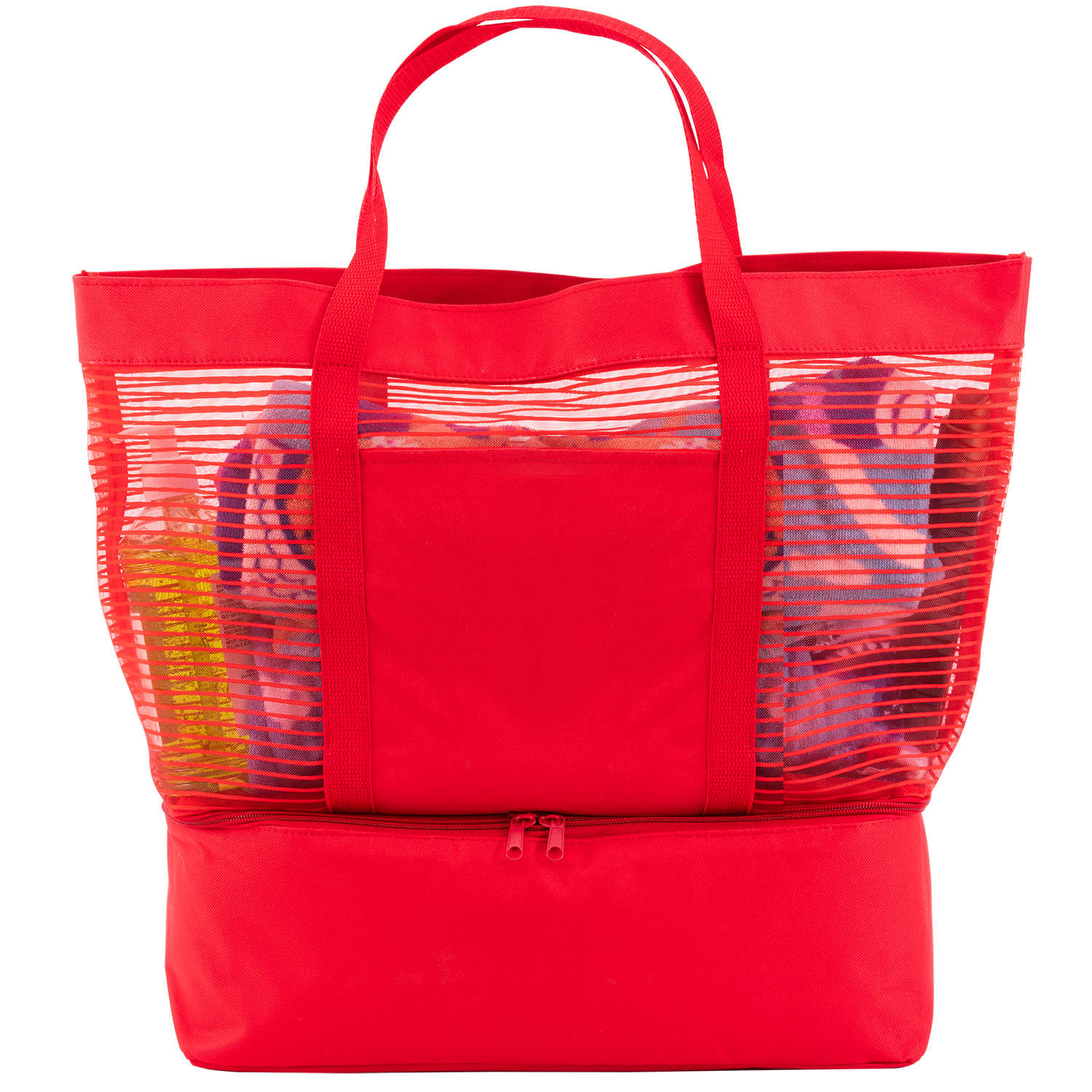 Picture of 2" 1 Striped Mesh Beach Bag Cooler