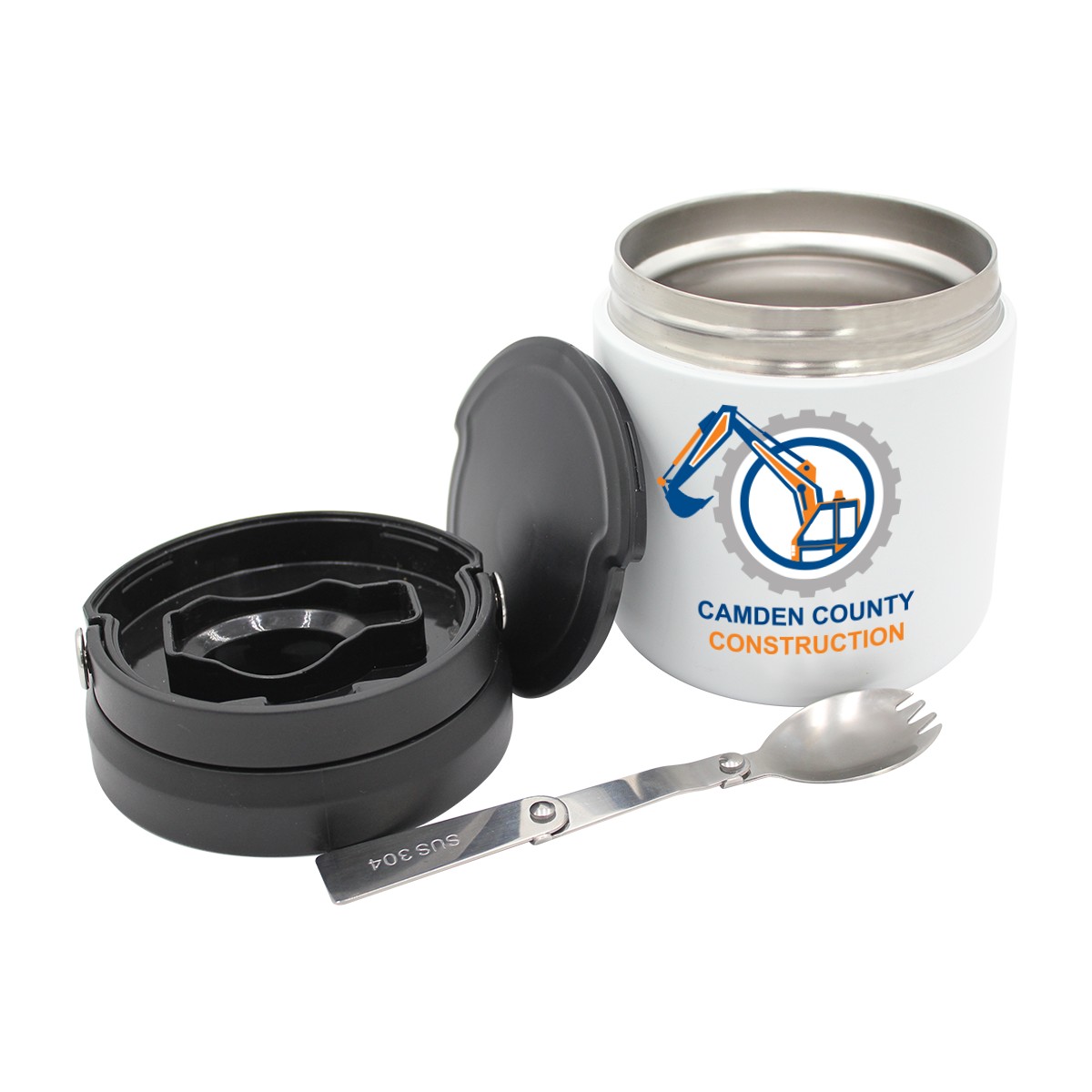 Picture of 20 oz. Recycled Stainless Food Container, Full Color Digital