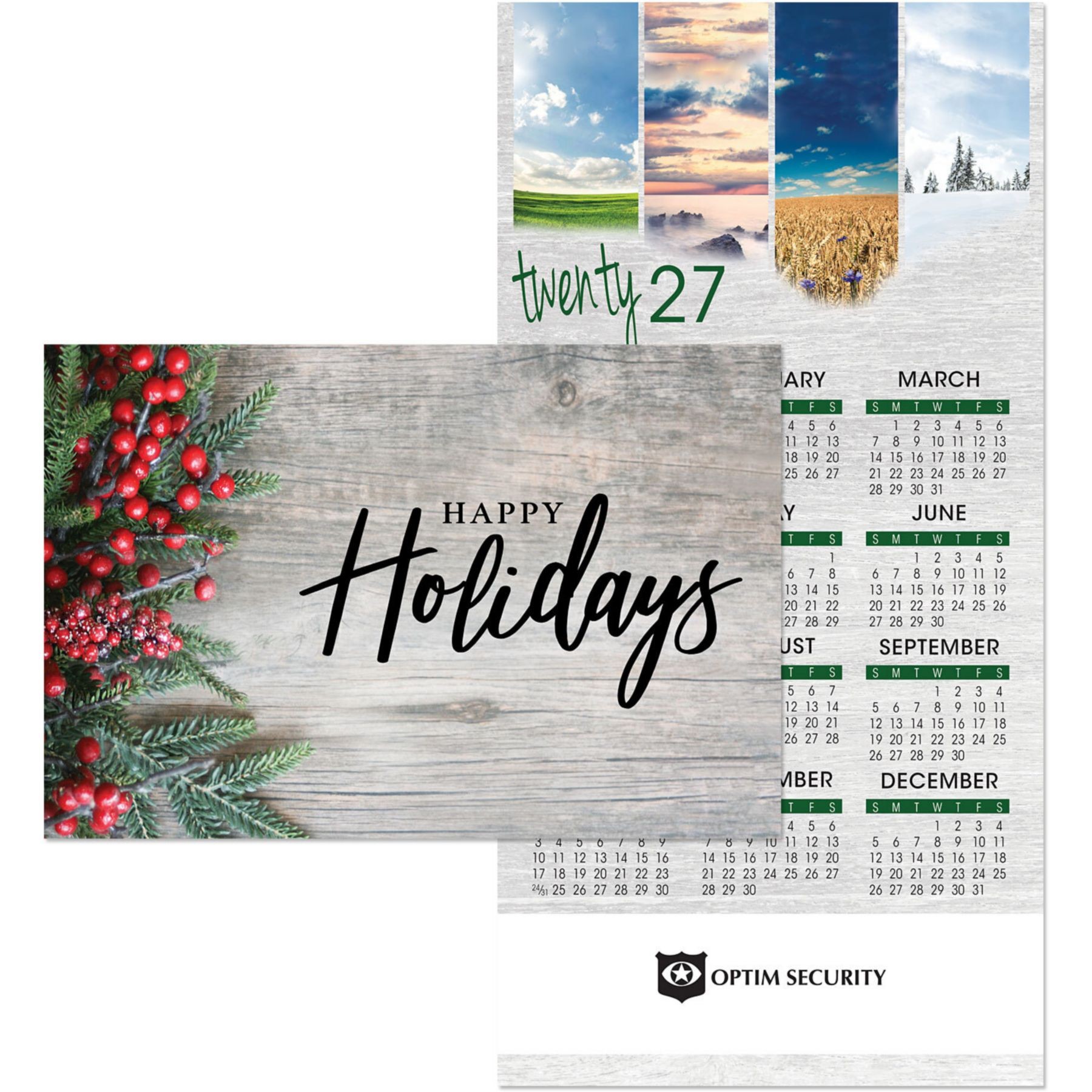 Picture of Four Seasons Holly Card To Calendar