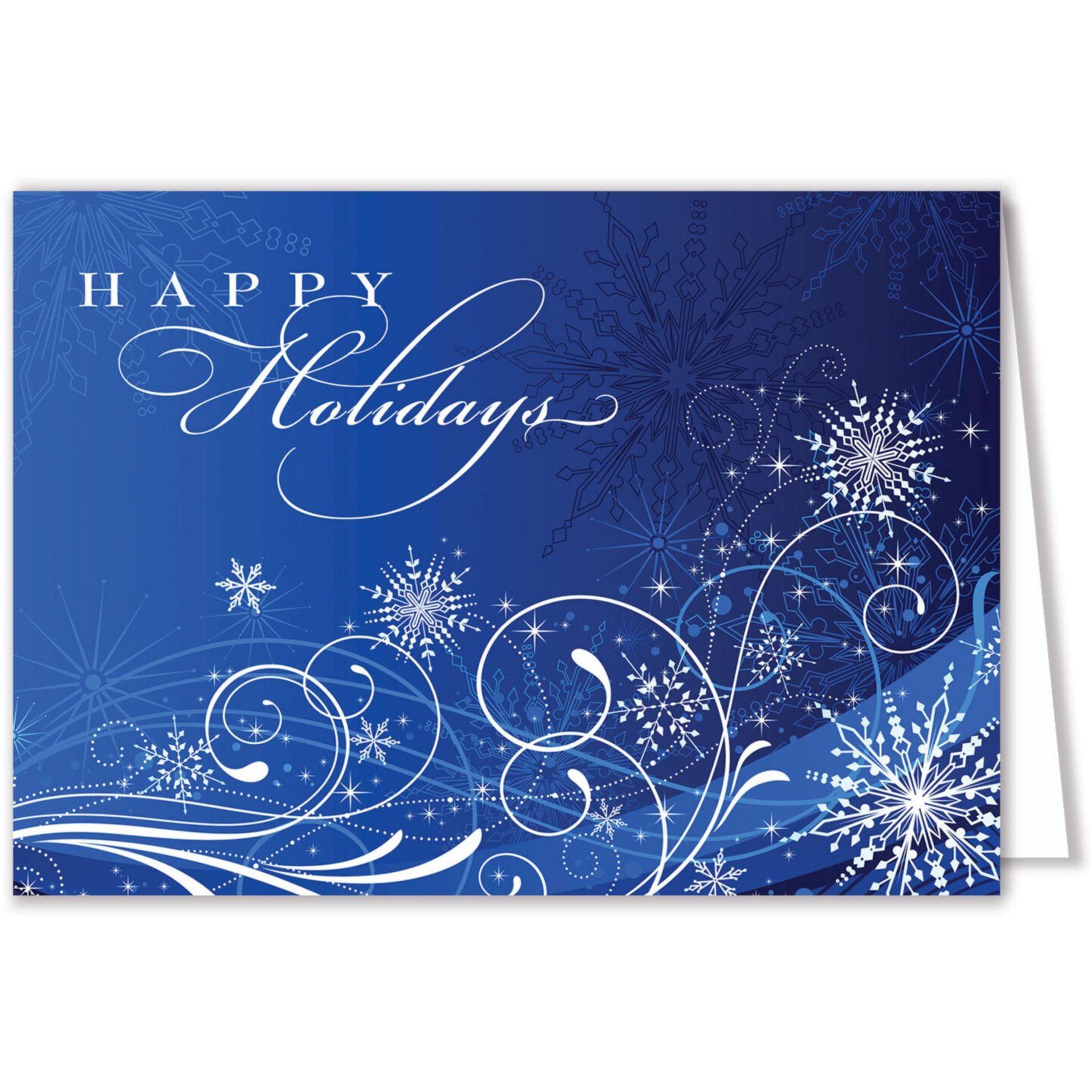 Picture of Blue Swirl Holiday Card