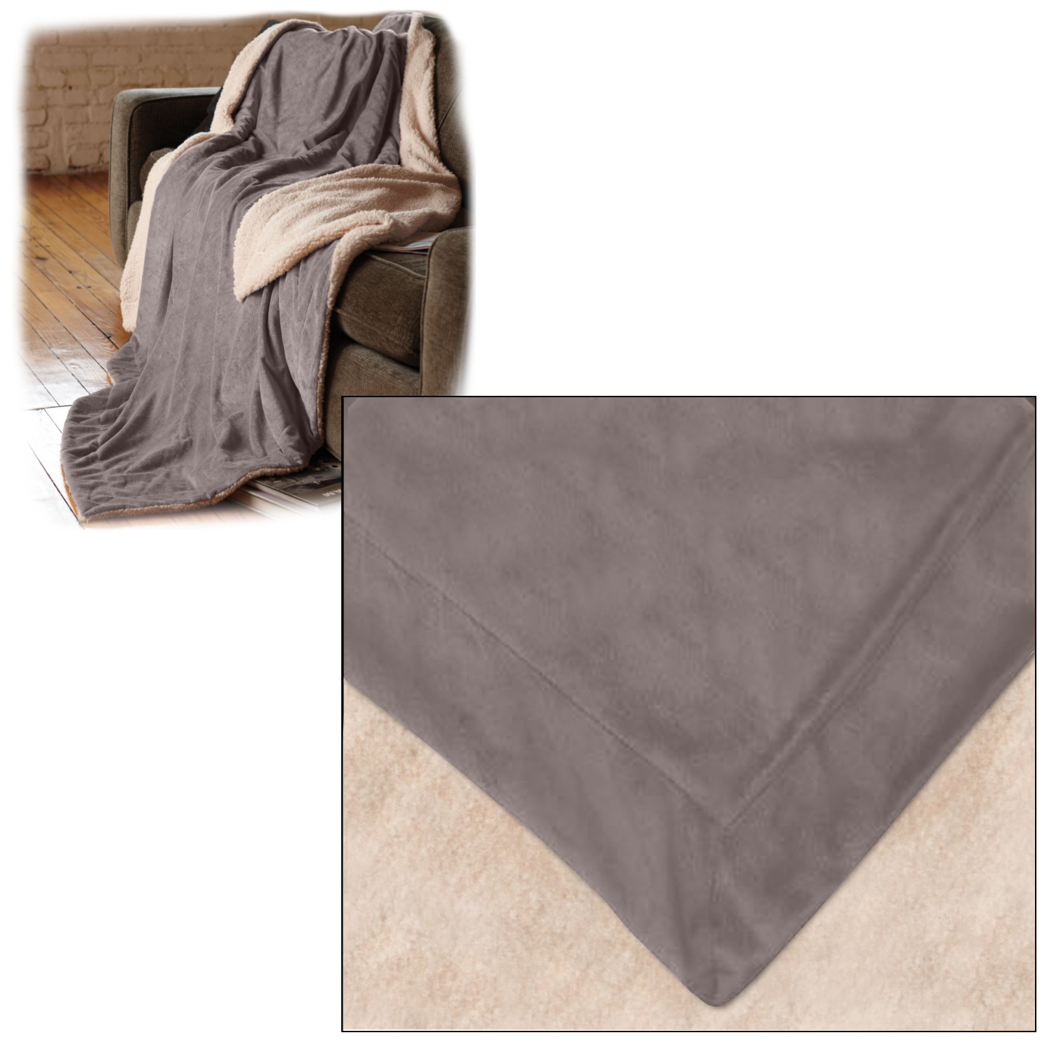 Picture of Oversized Micro Mink Sherpa Blanket