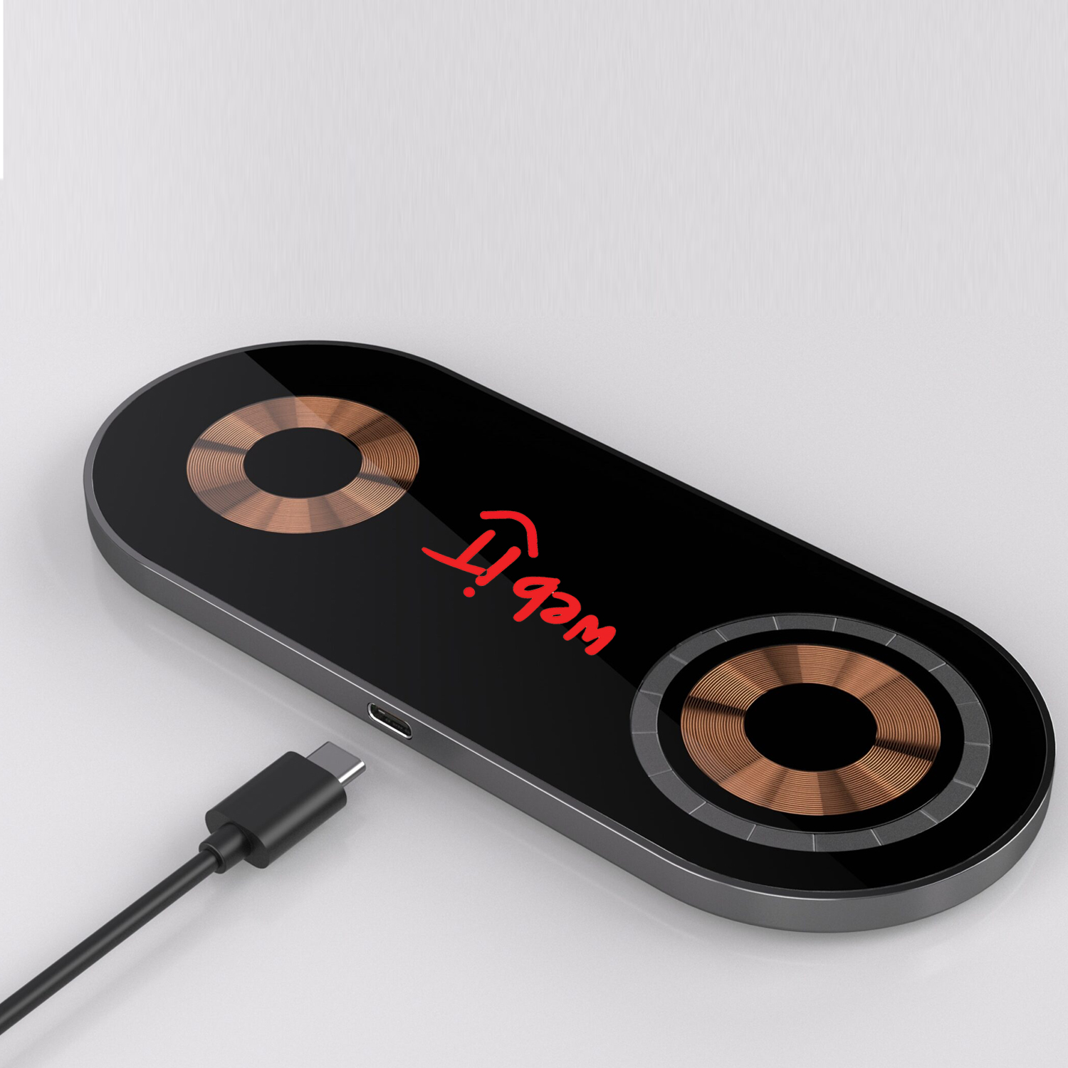 Picture of Glass Top Dual Wireless Charging Pad