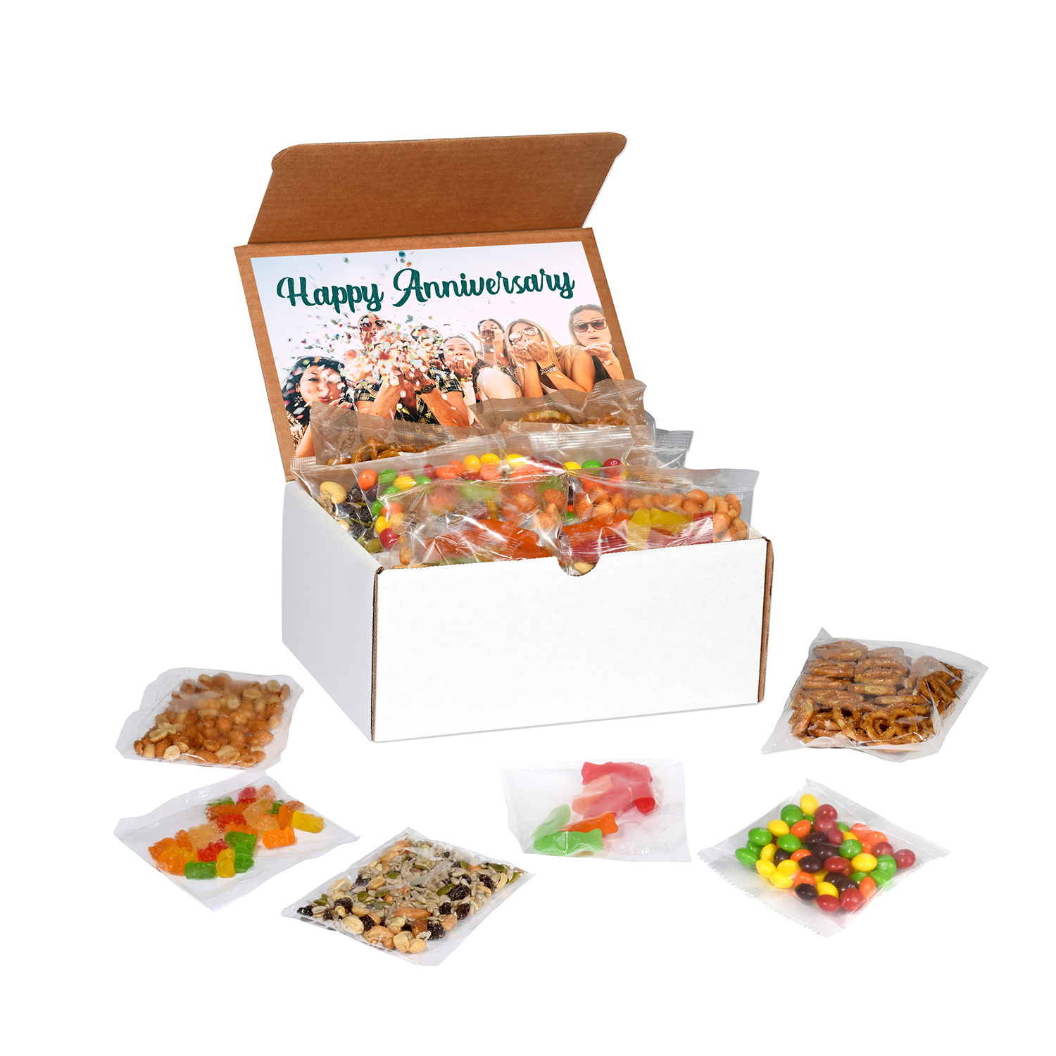 Picture of 12 pack Sweet and Salty Snack Box with Label