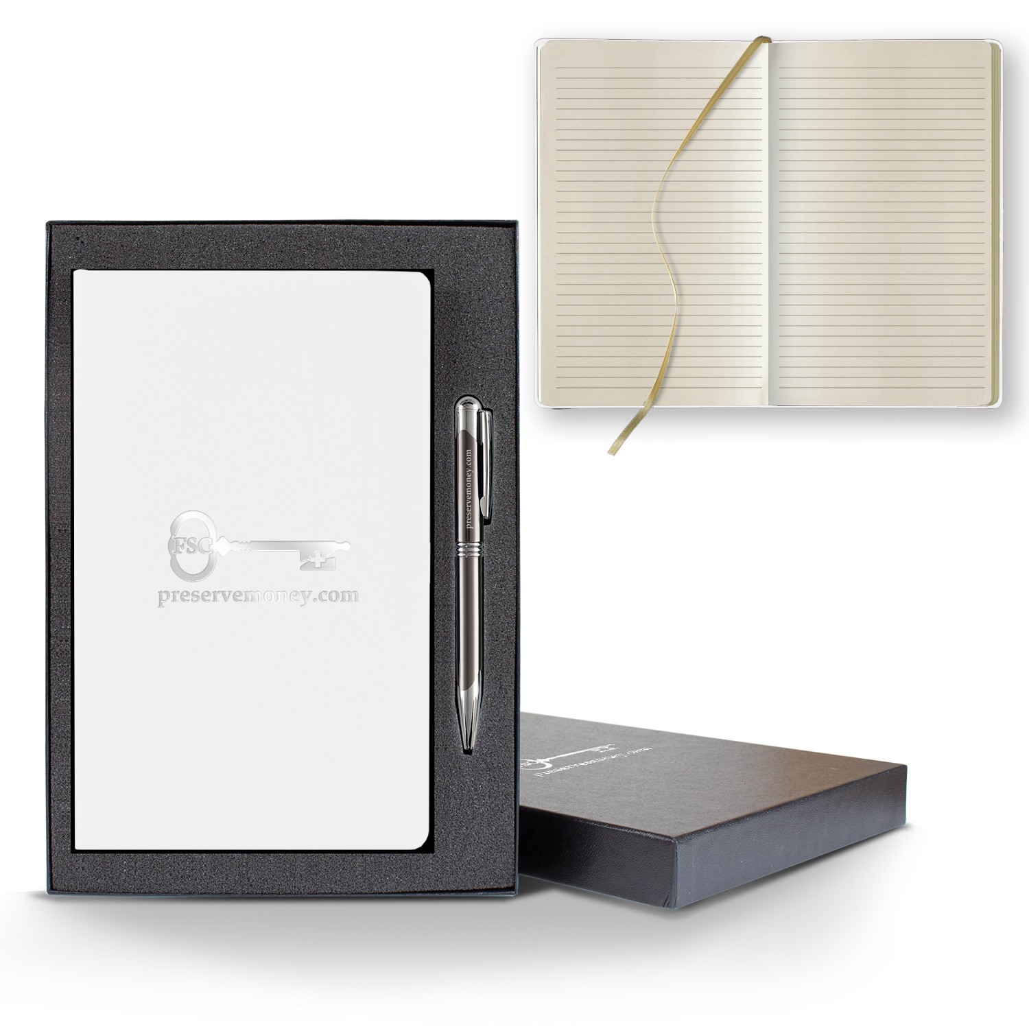 Picture of Castelli Matra Slim Medio Lined Ivory Page Journal Gift Set