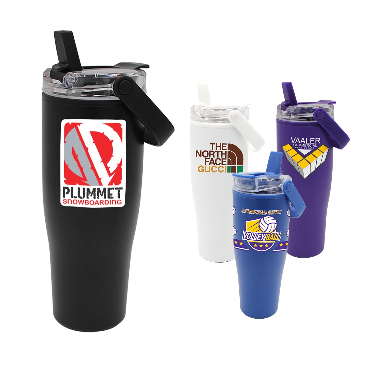 Picture of 30 oz. Recycled Tumbler with Handle Lid, Full Color Digital