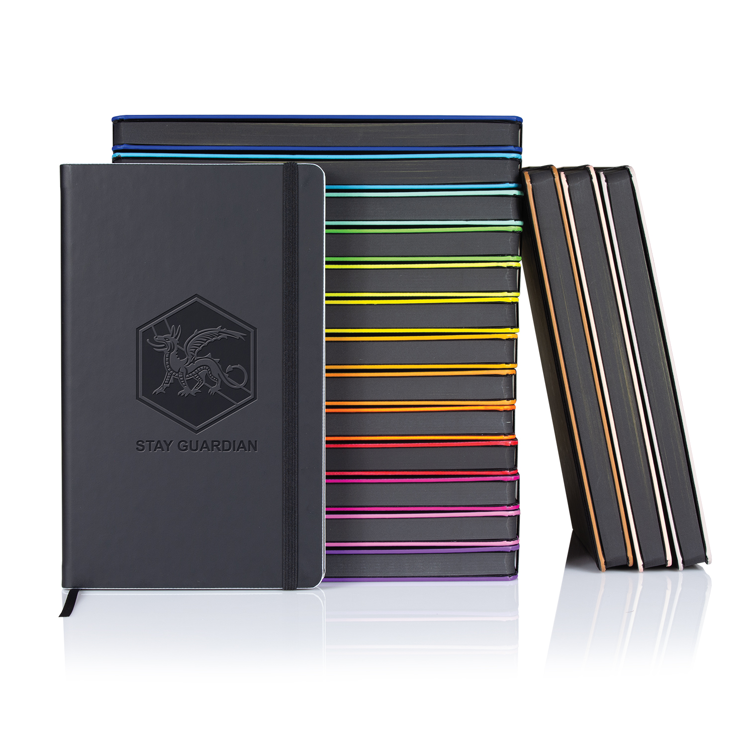 Picture of Castelli Black Laser Medio Lined Ivory Page Journal
