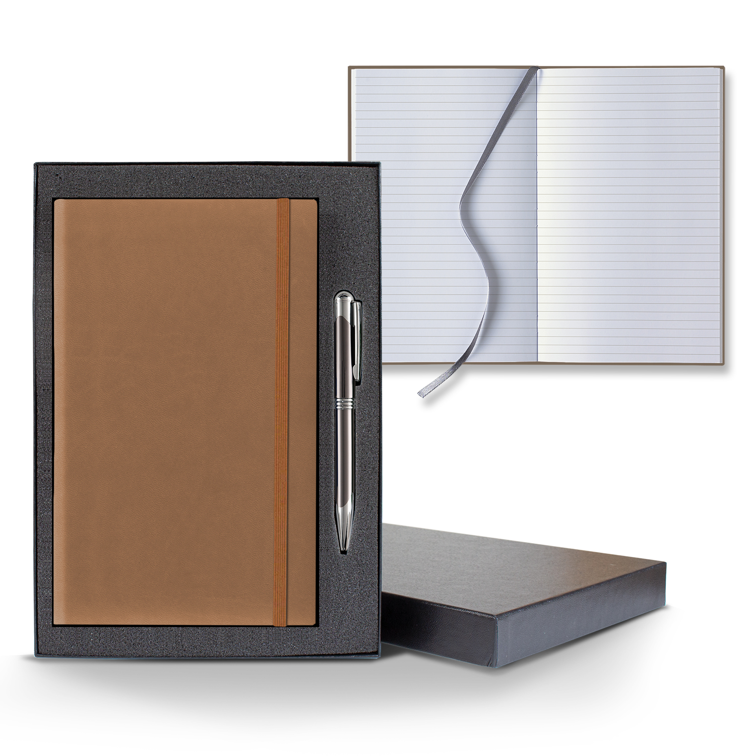 Picture of Castelli Tucson Banded Medio Lined White Page Journal Gift Set