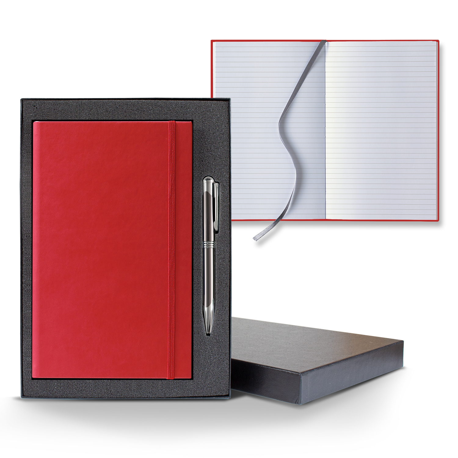 Picture of Castelli Tucson Banded Medio Lined White Page Journal Gift Set
