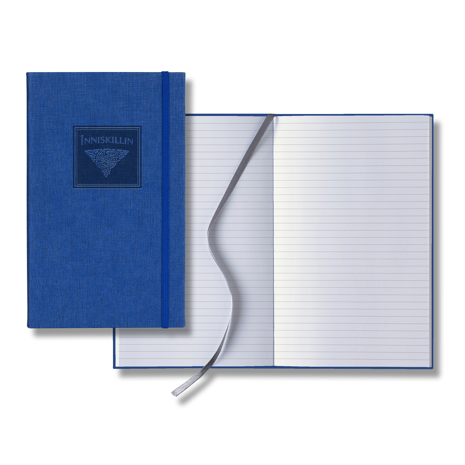Picture of Castelli Linen Banded Medio Lined White Page Journal