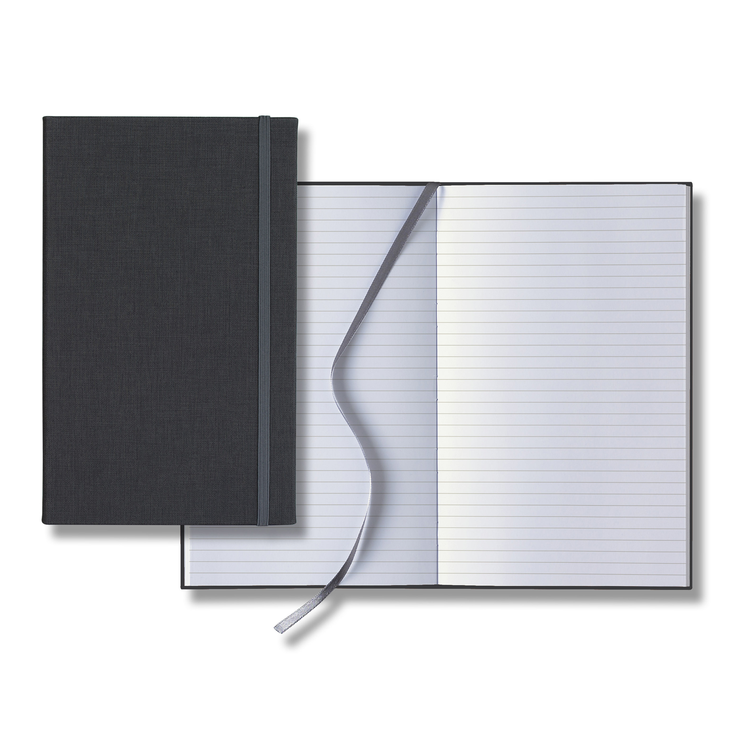 Picture of Castelli Linen Banded Medio Lined White Page Journal