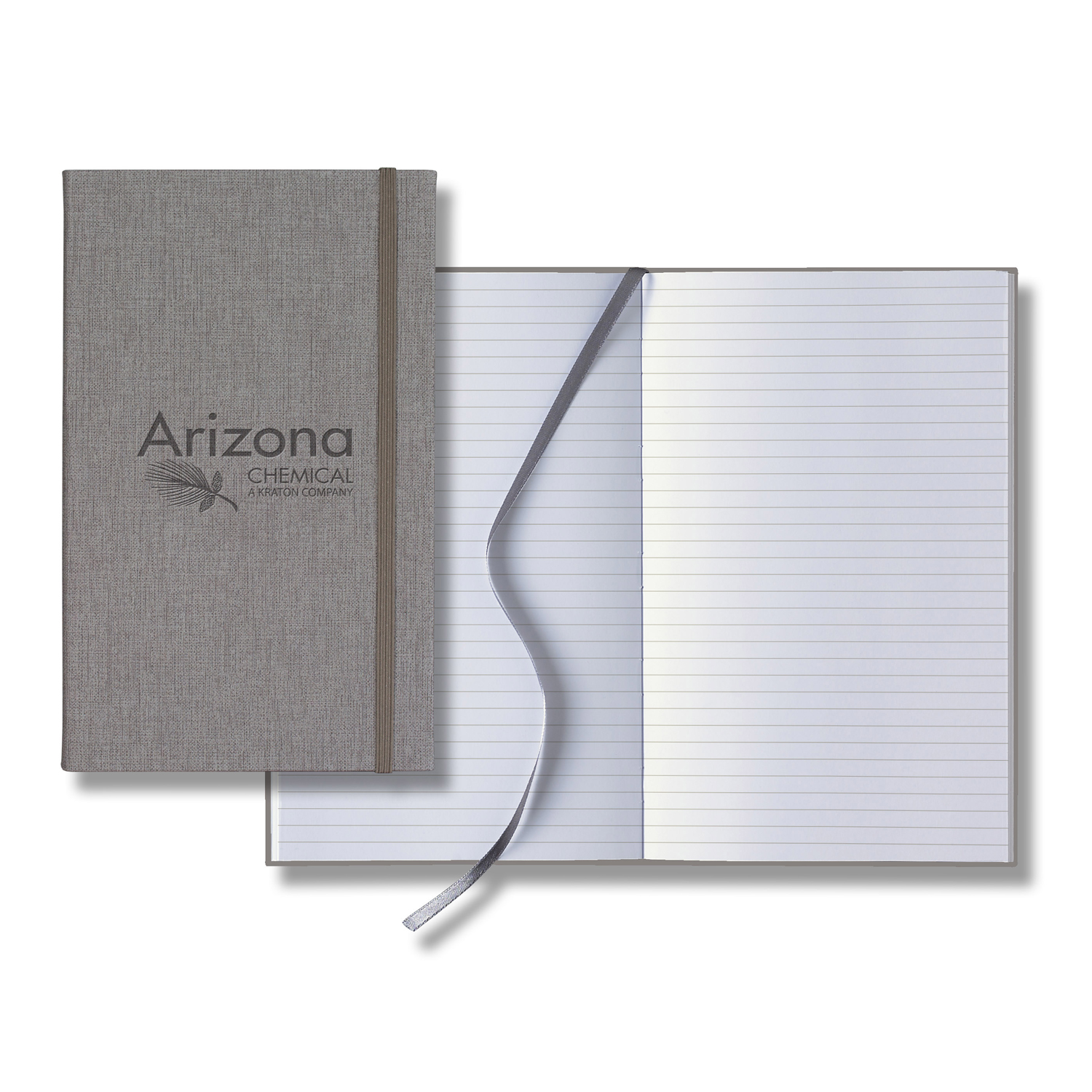 Picture of Castelli Linen Banded Medio Lined White Page Journal