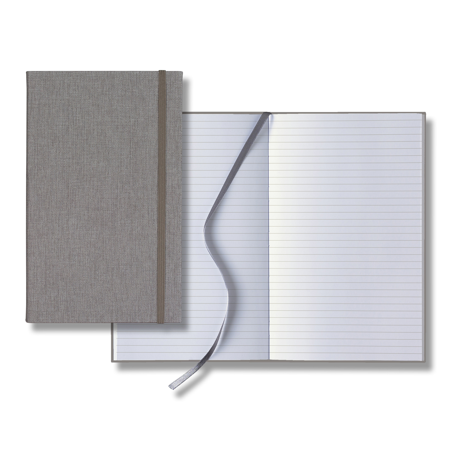 Picture of Castelli Linen Banded Medio Lined White Page Journal