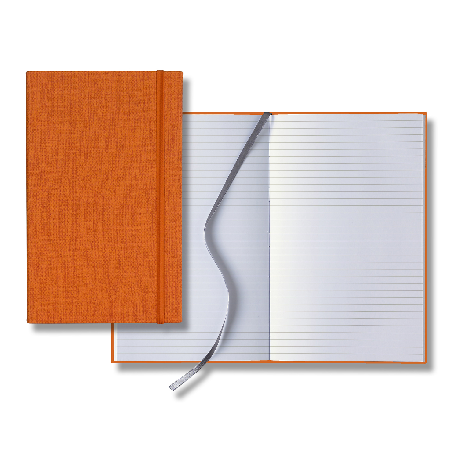Picture of Castelli Linen Banded Medio Lined White Page Journal
