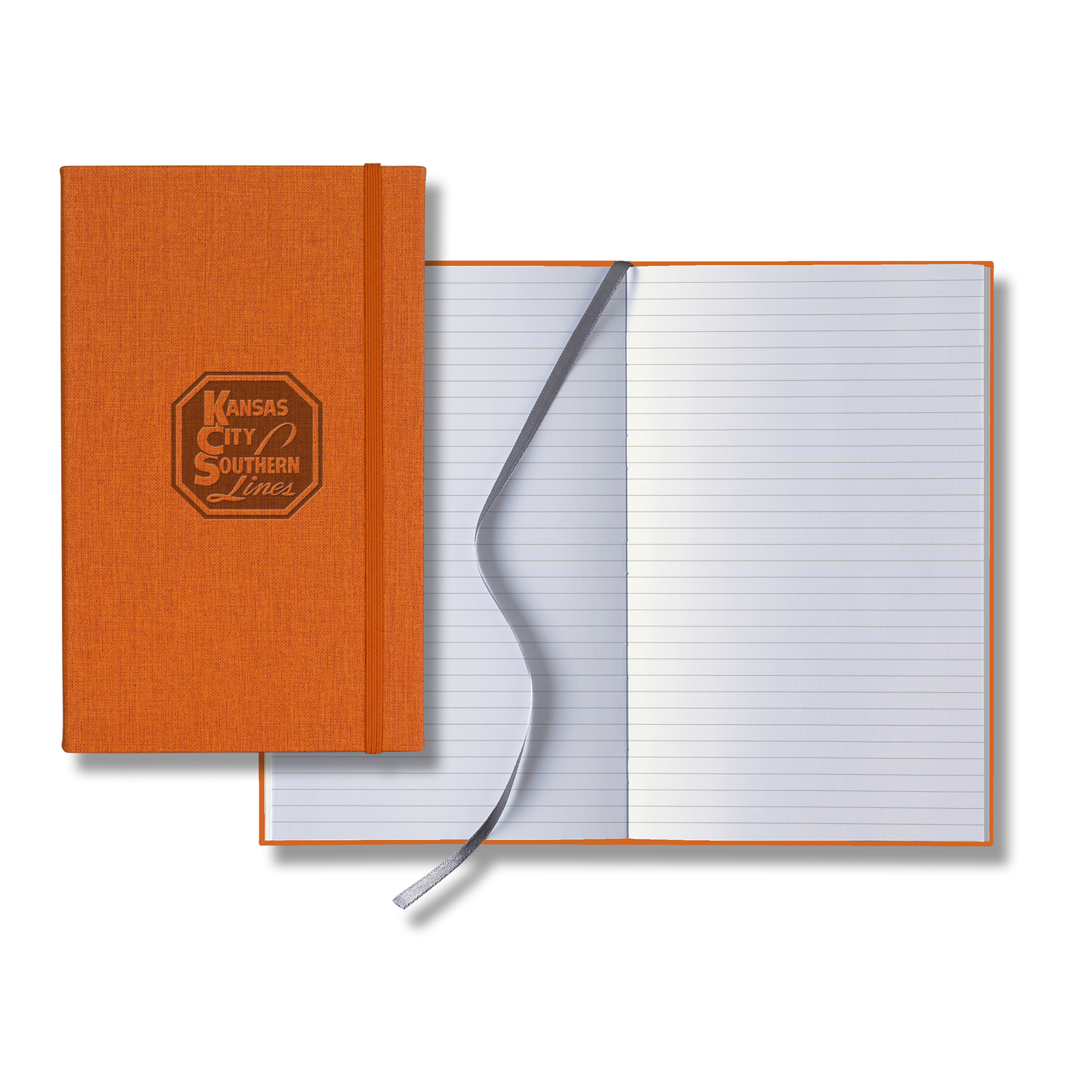 Picture of Castelli Linen Banded Medio Lined White Page Journal