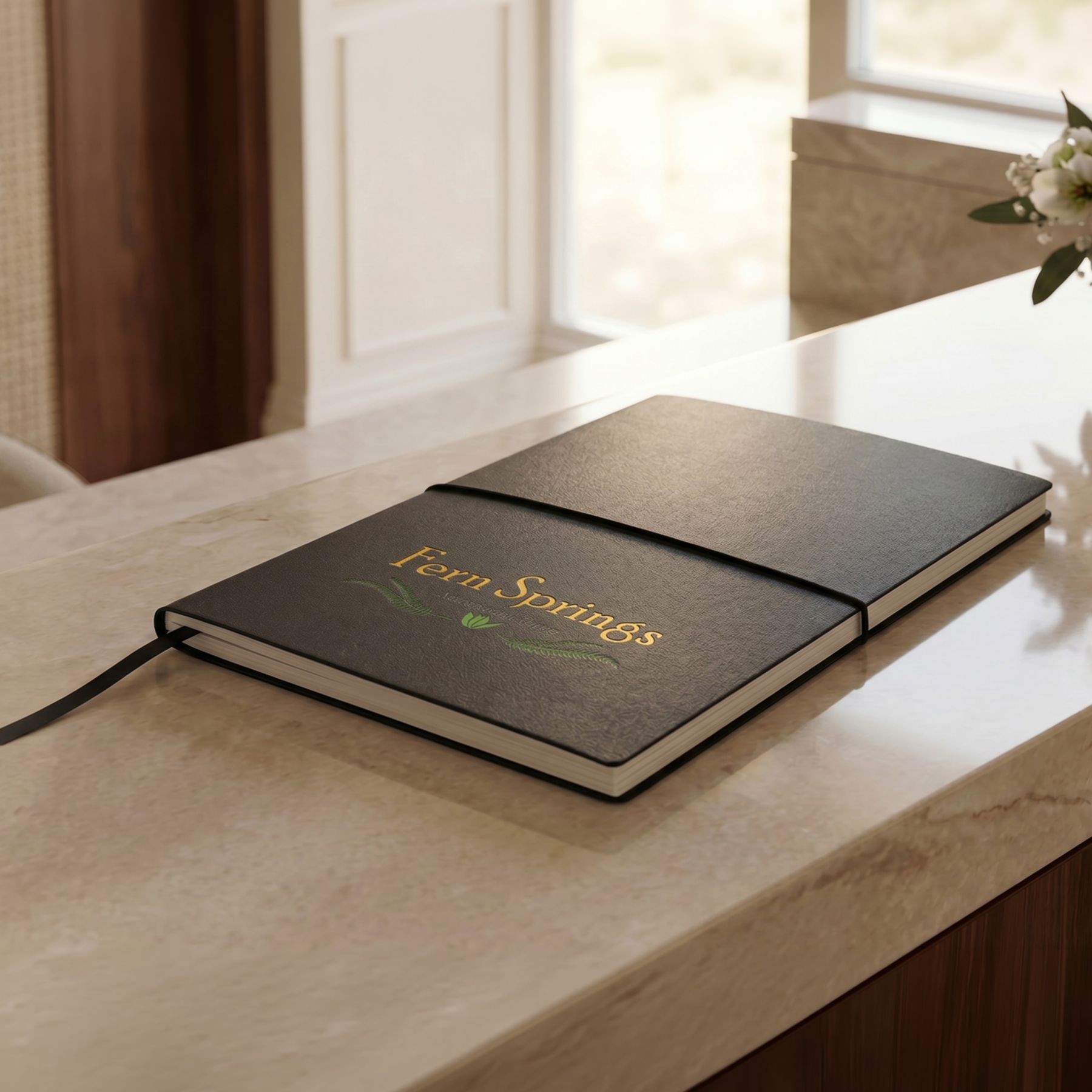 Picture of Saratoga Recycled Leather Stone Paper Journal
