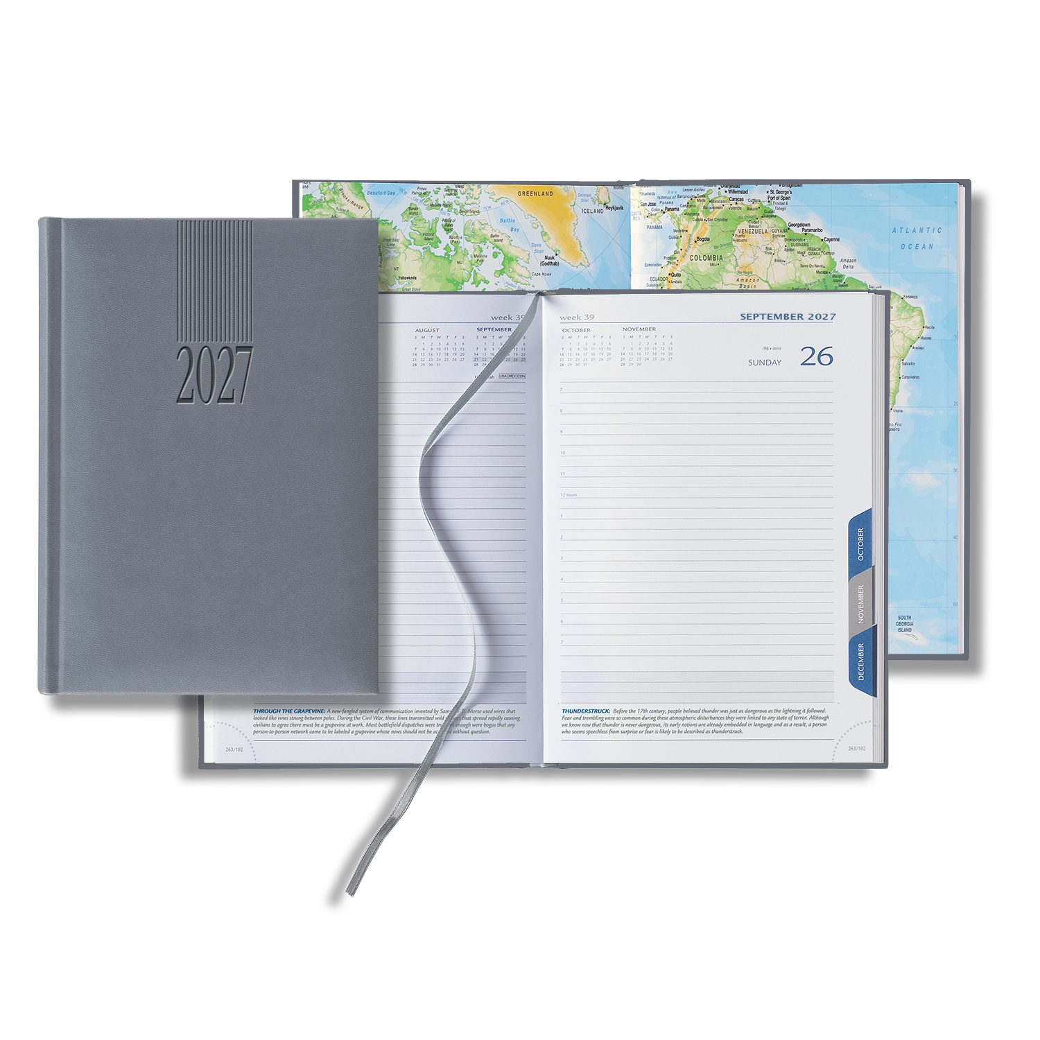 Picture of Castelli Tucson Medio White Page Tabbed Daily Diary