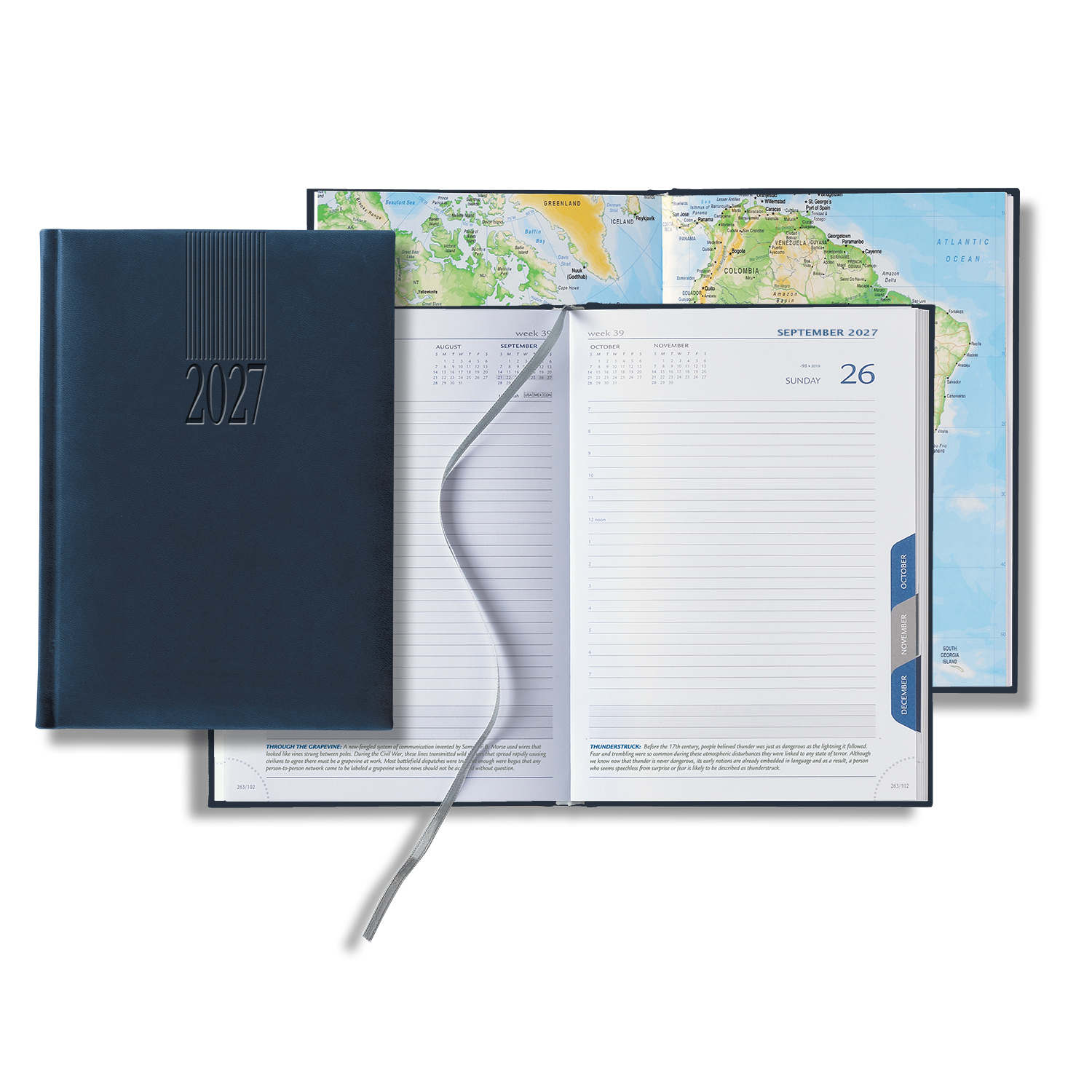 Picture of Castelli Tucson Medio White Page Tabbed Daily Diary