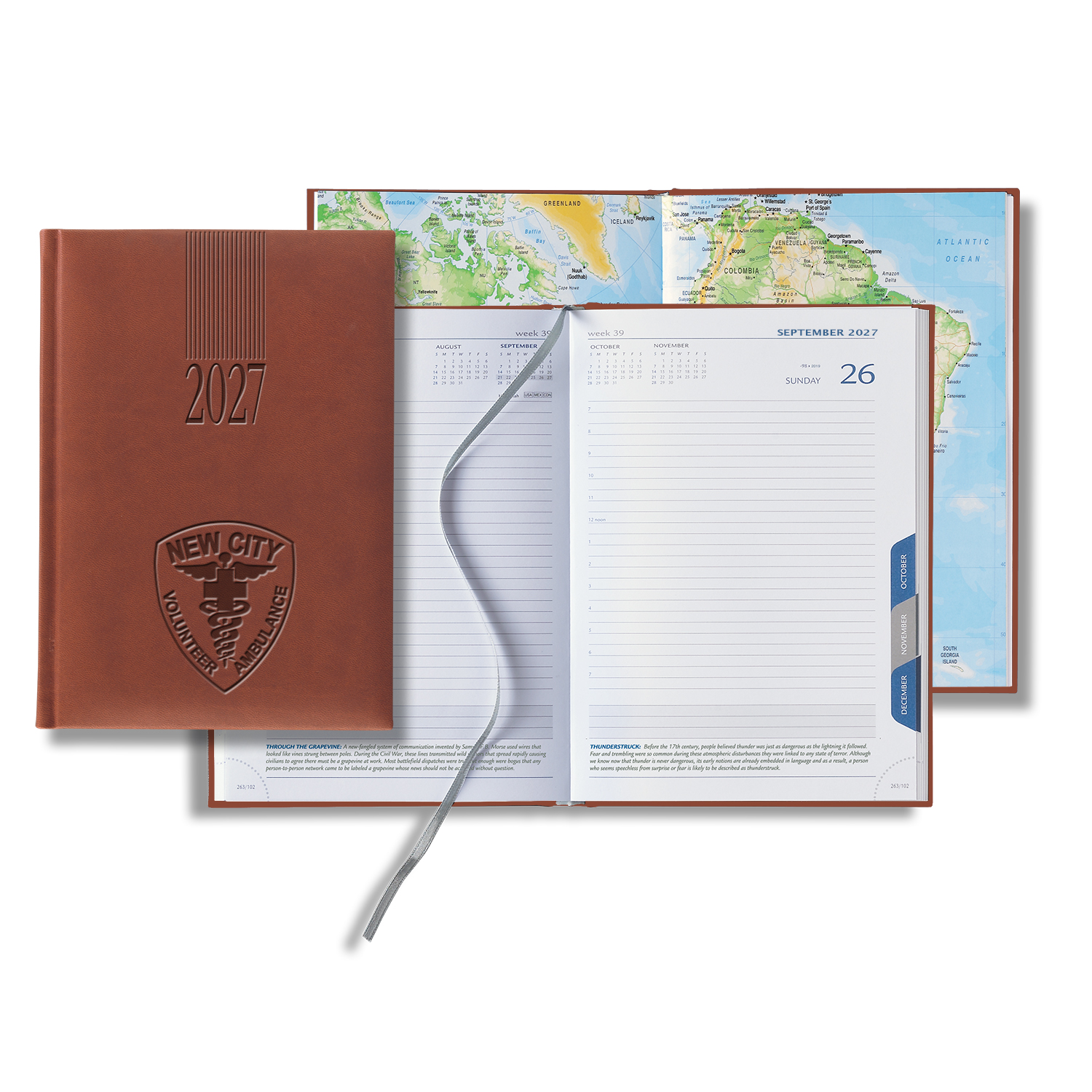 Picture of Castelli Tucson Medio White Page Tabbed Daily Diary