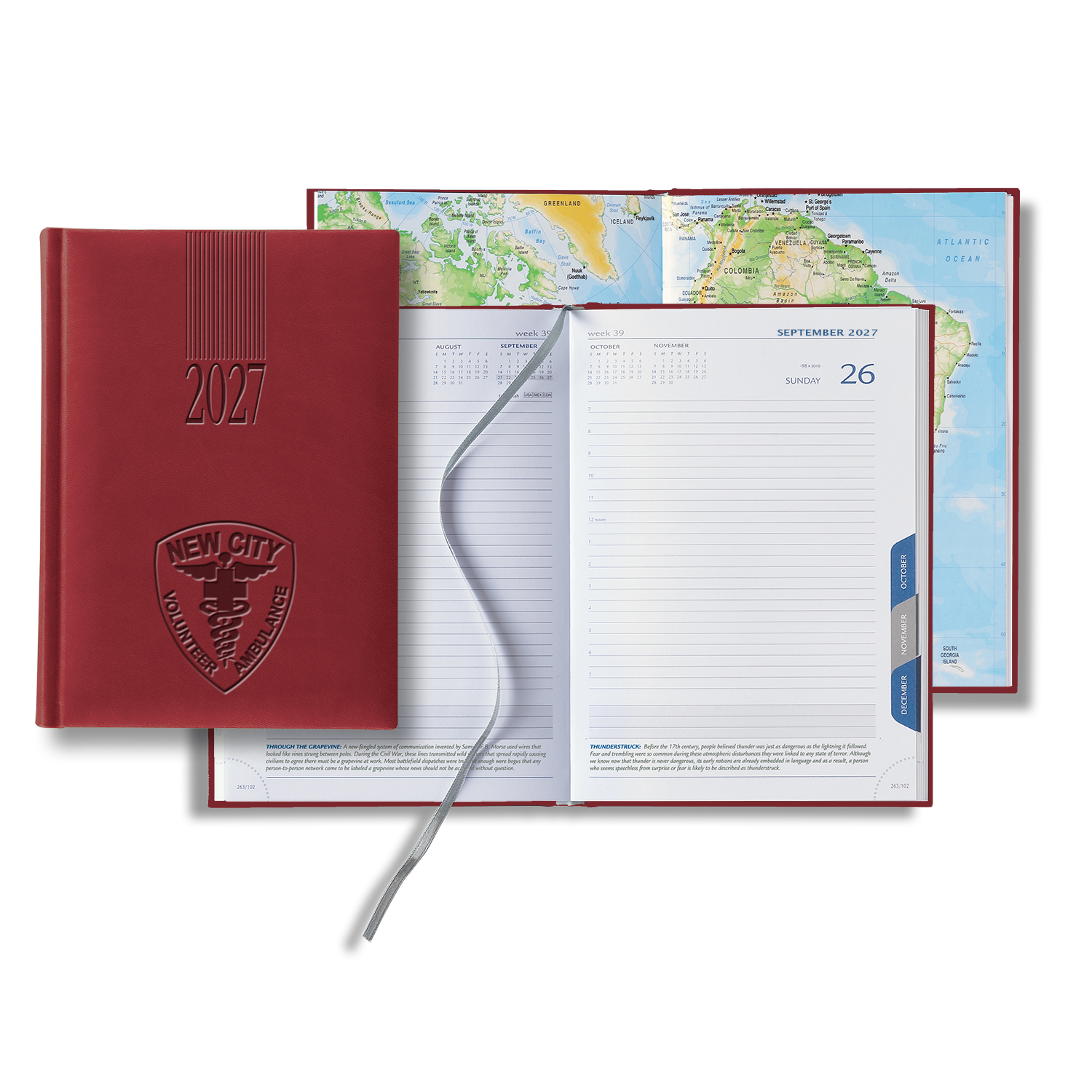 Picture of Castelli Tucson Medio White Page Tabbed Daily Diary