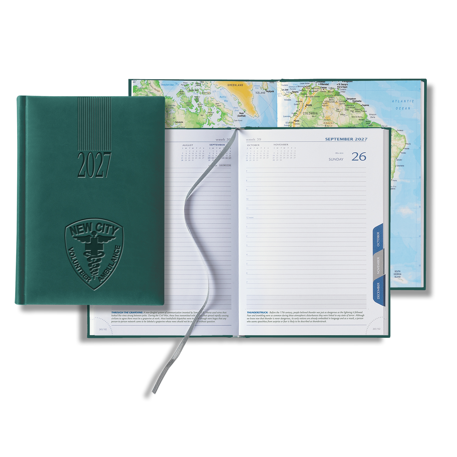 Picture of Castelli Tucson Medio White Page Tabbed Daily Diary