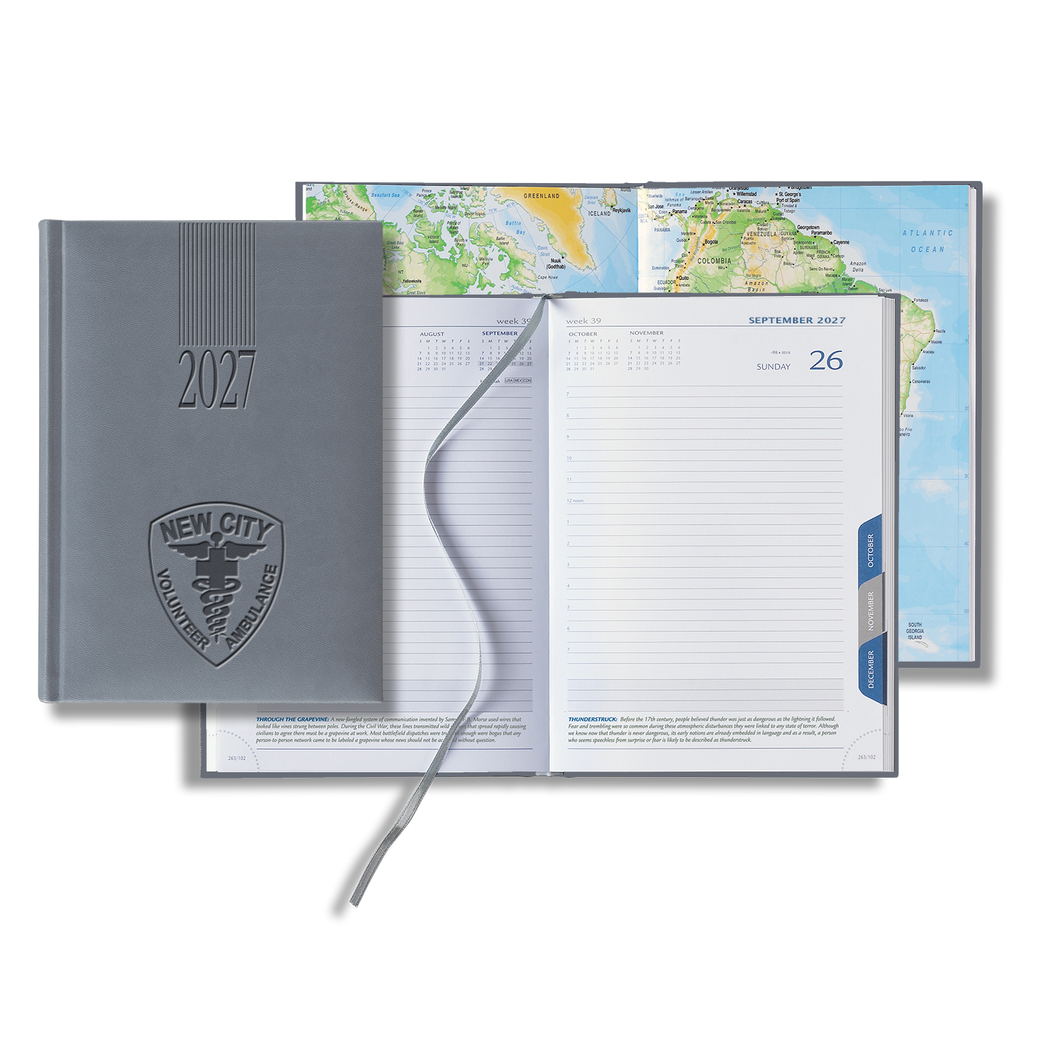 Picture of Castelli Tucson Medio White Page Tabbed Daily Diary