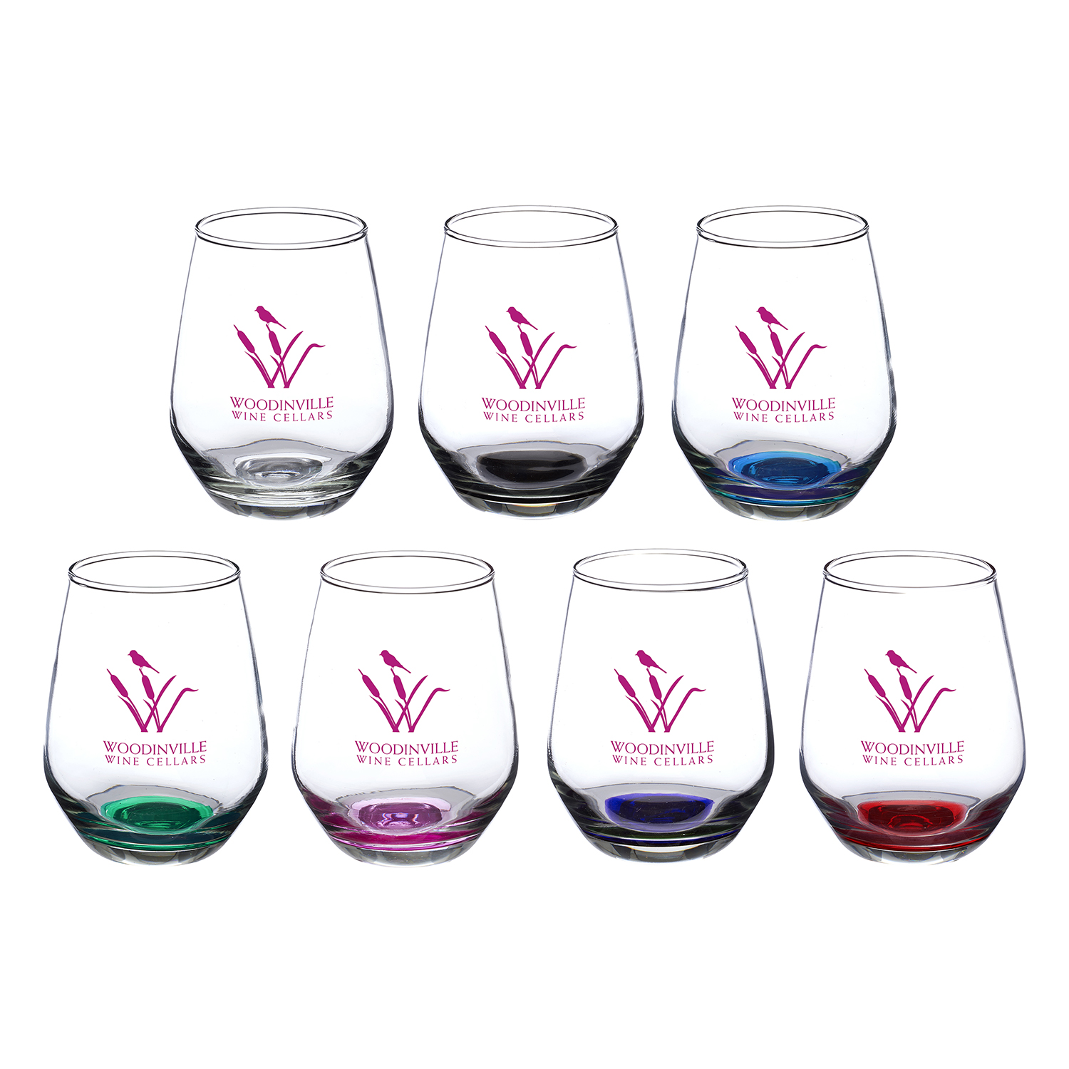 Picture of 12 oz Silicia Stemless Wine Glasses