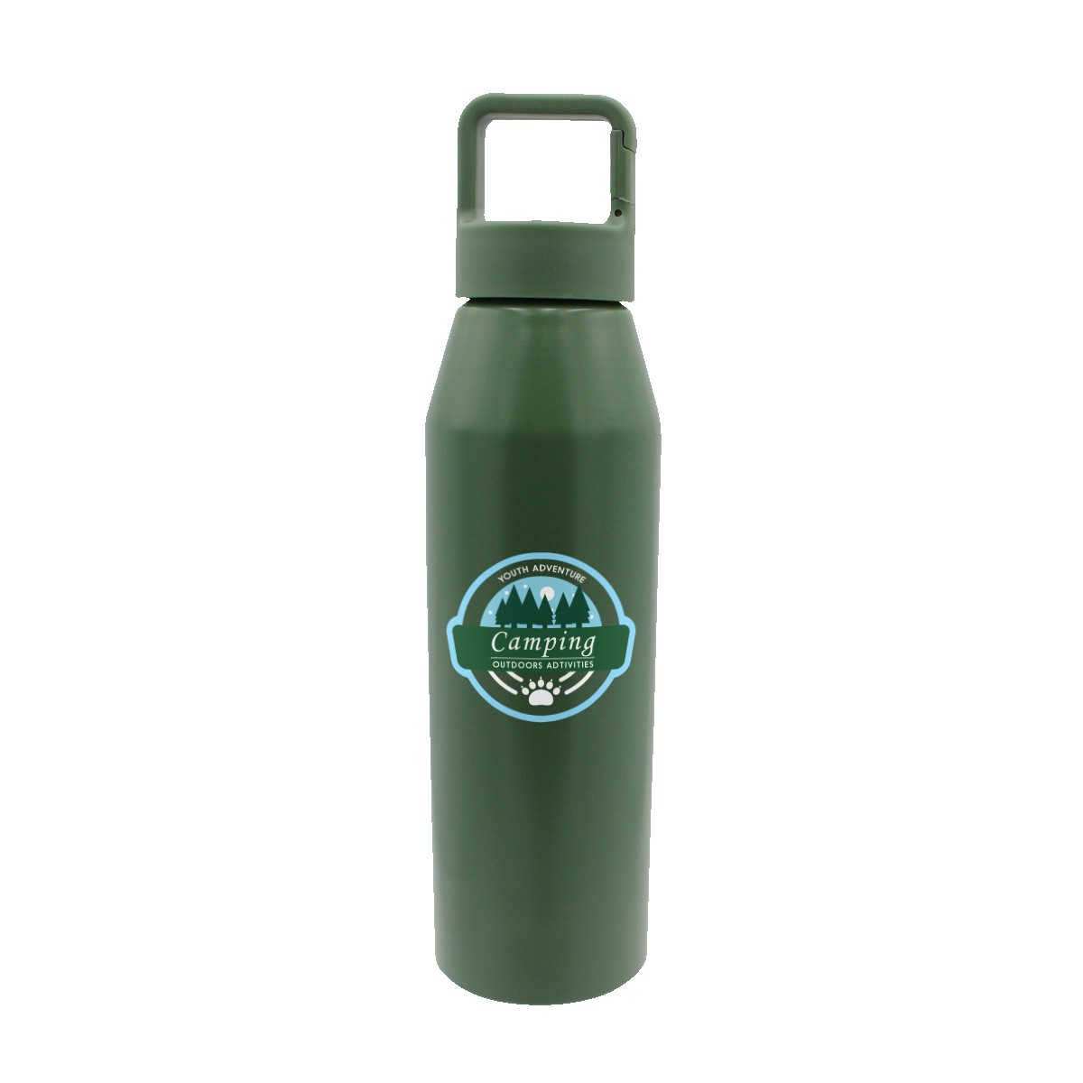 Picture of 25 oz. Recycled Aluminum Bottle with Carabiner Lid, Full Color Digital