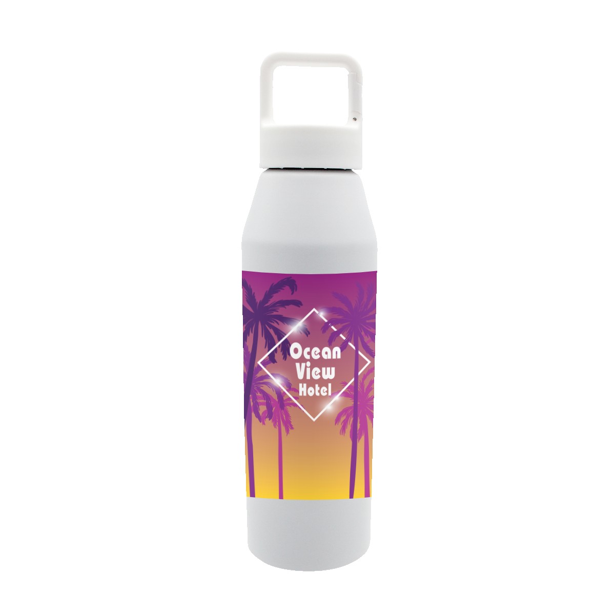 Picture of 25 oz. Recycled Aluminum Bottle with Carabiner Lid, Full Color Digital