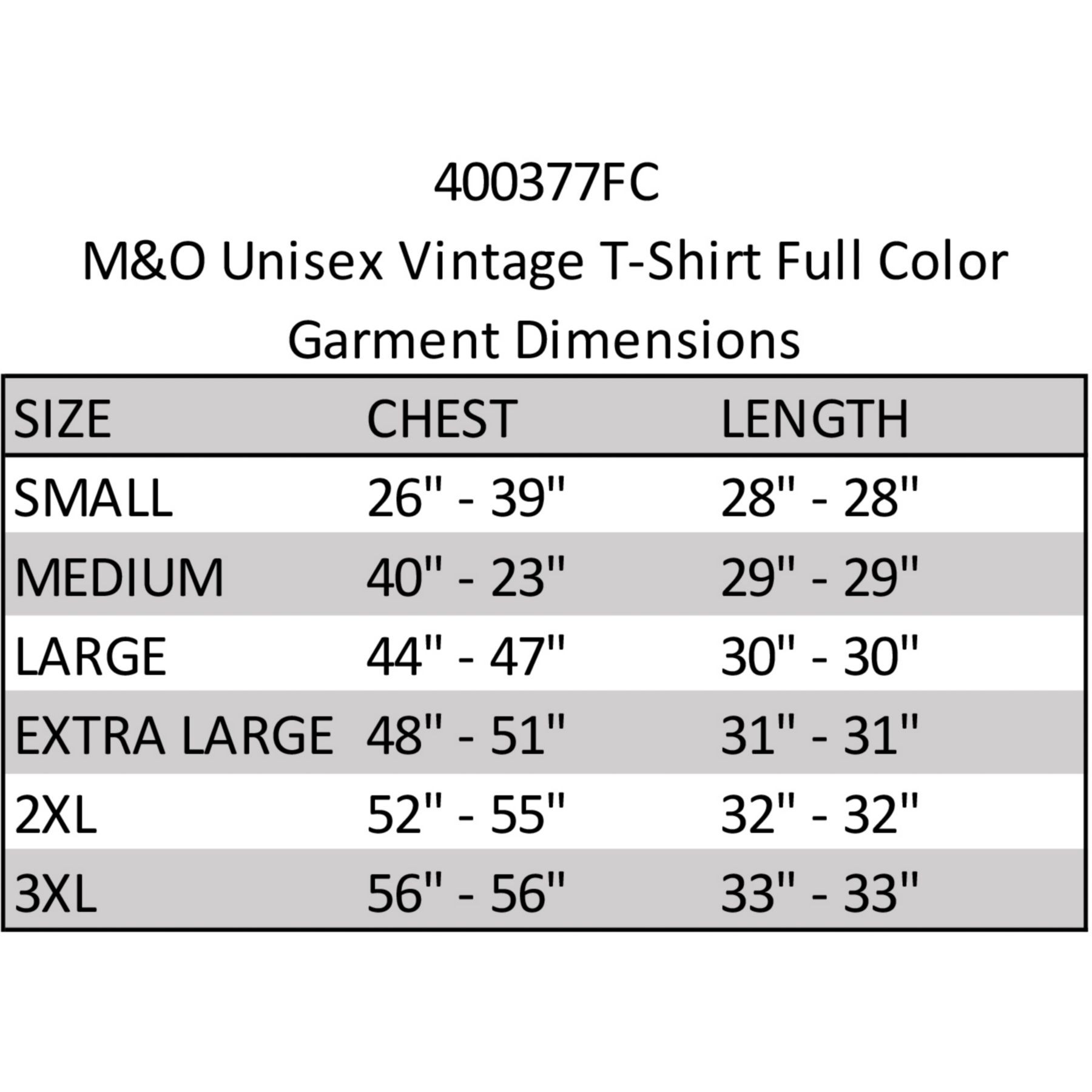 Picture of M&O Unisex Vintage T-Shirt Full Color