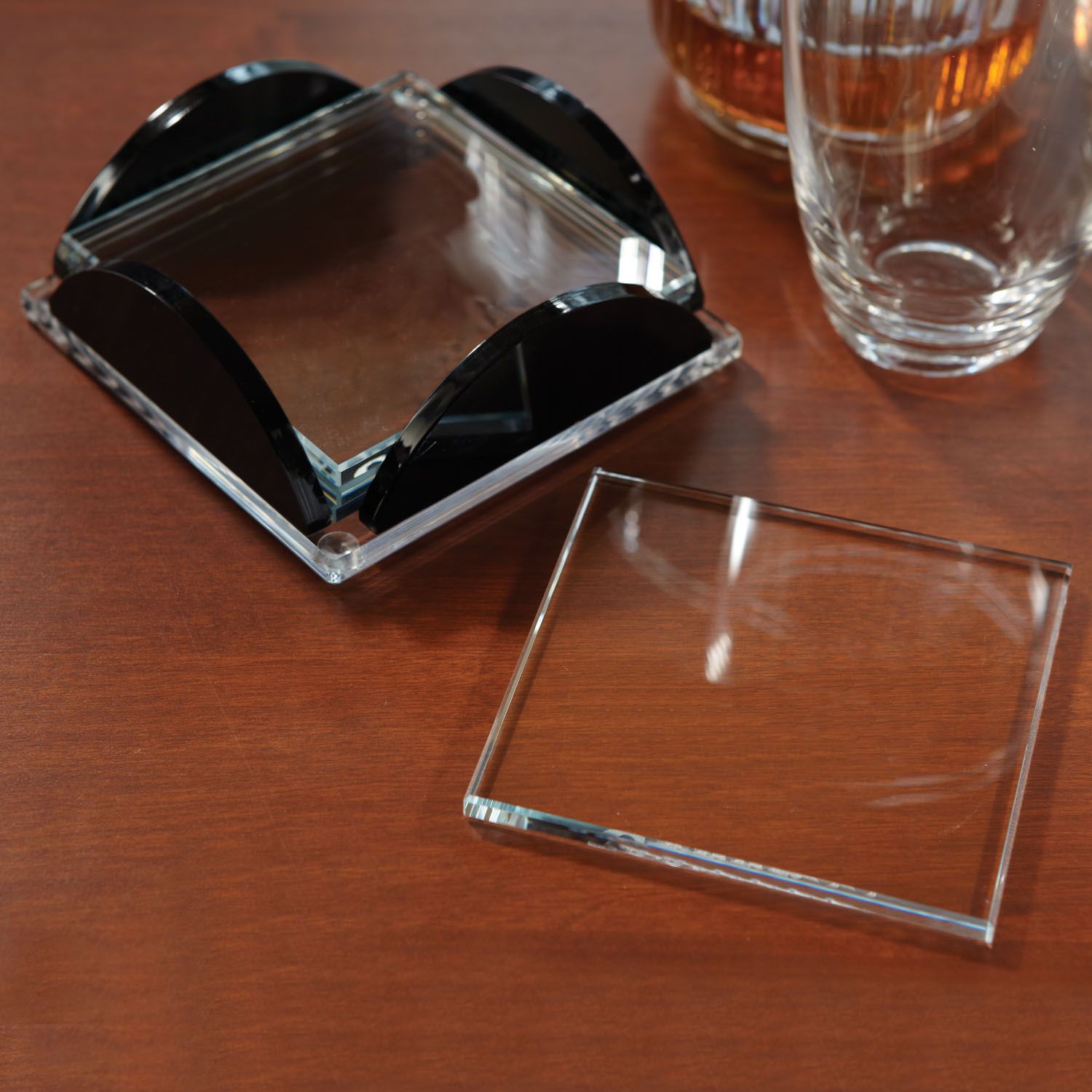 Picture of Square Glass Coaster Set