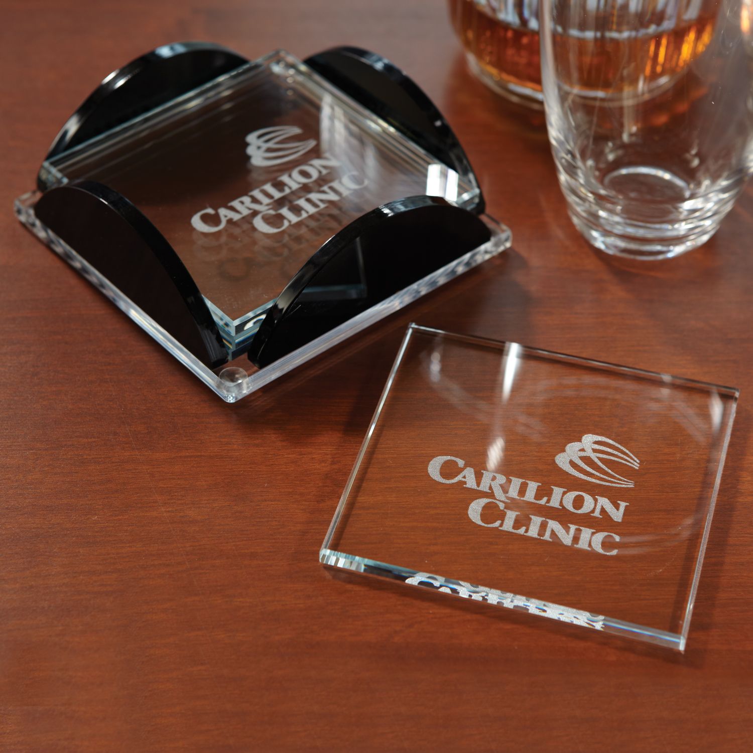 Picture of Square Glass Coaster Set