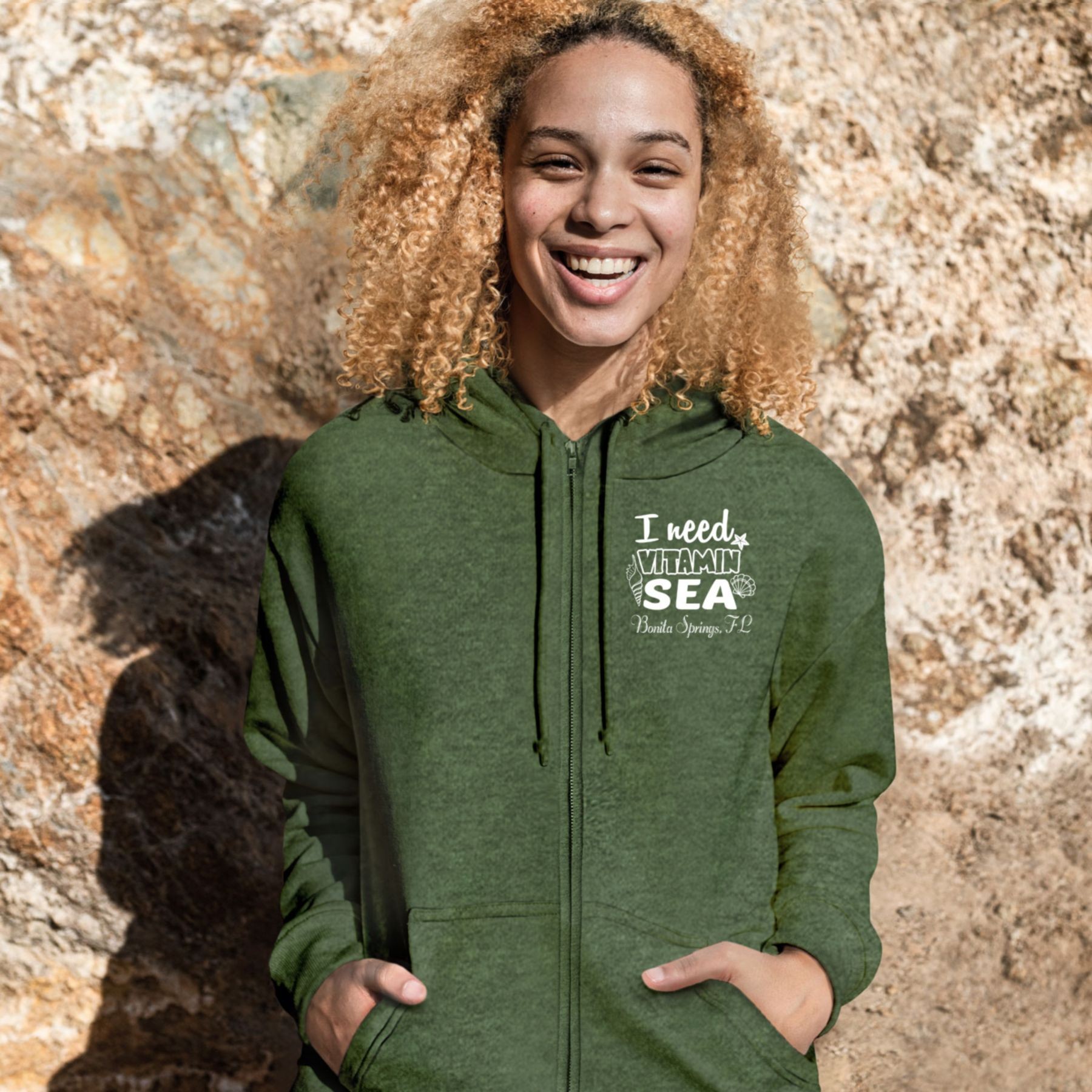 Picture of Adult Full Zip Vantage Heather Hoodie - Screen