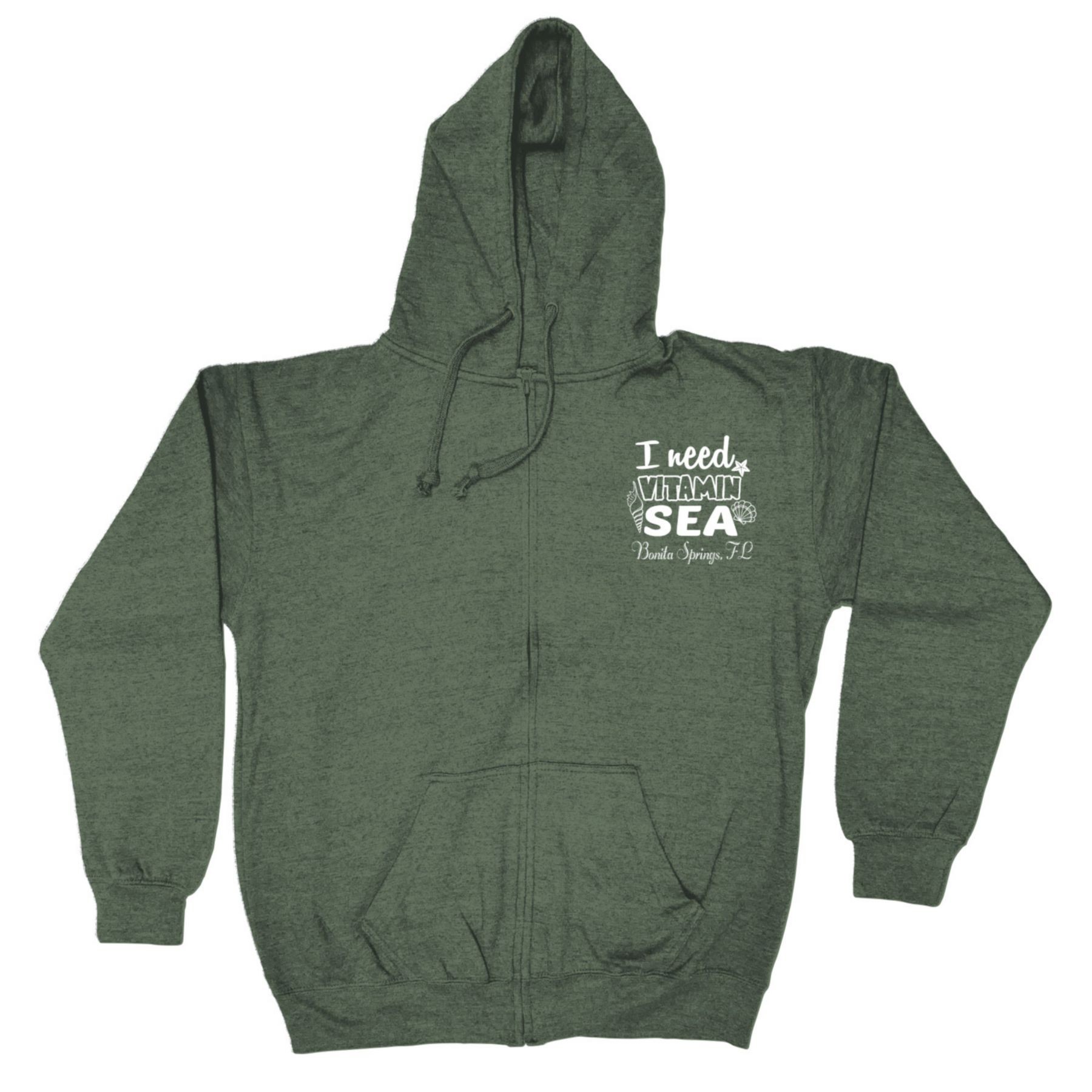 Picture of Adult Full Zip Vantage Heather Hoodie - Screen