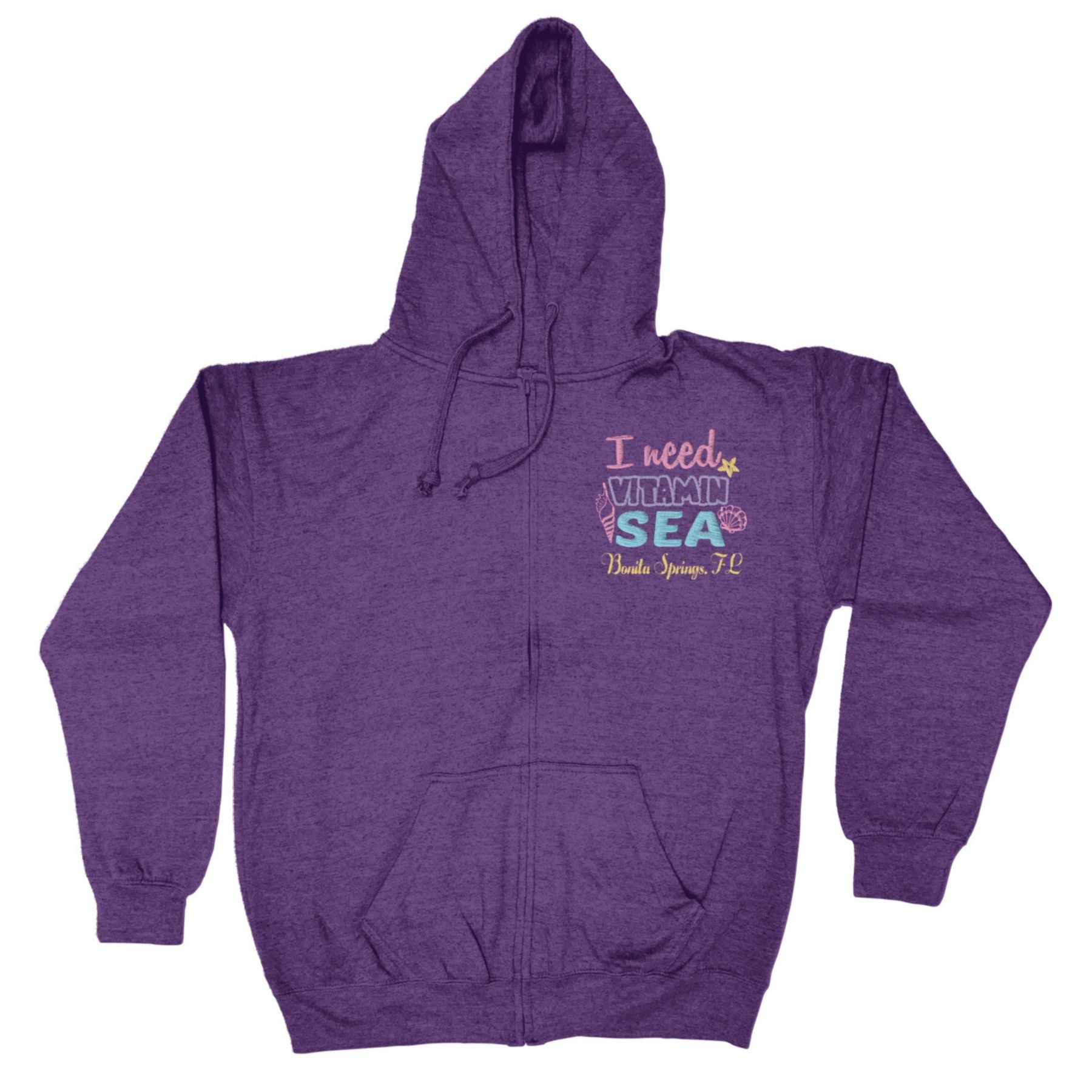 Picture of Adult Full Zip Vantage Heather Hoodie - Embroidery