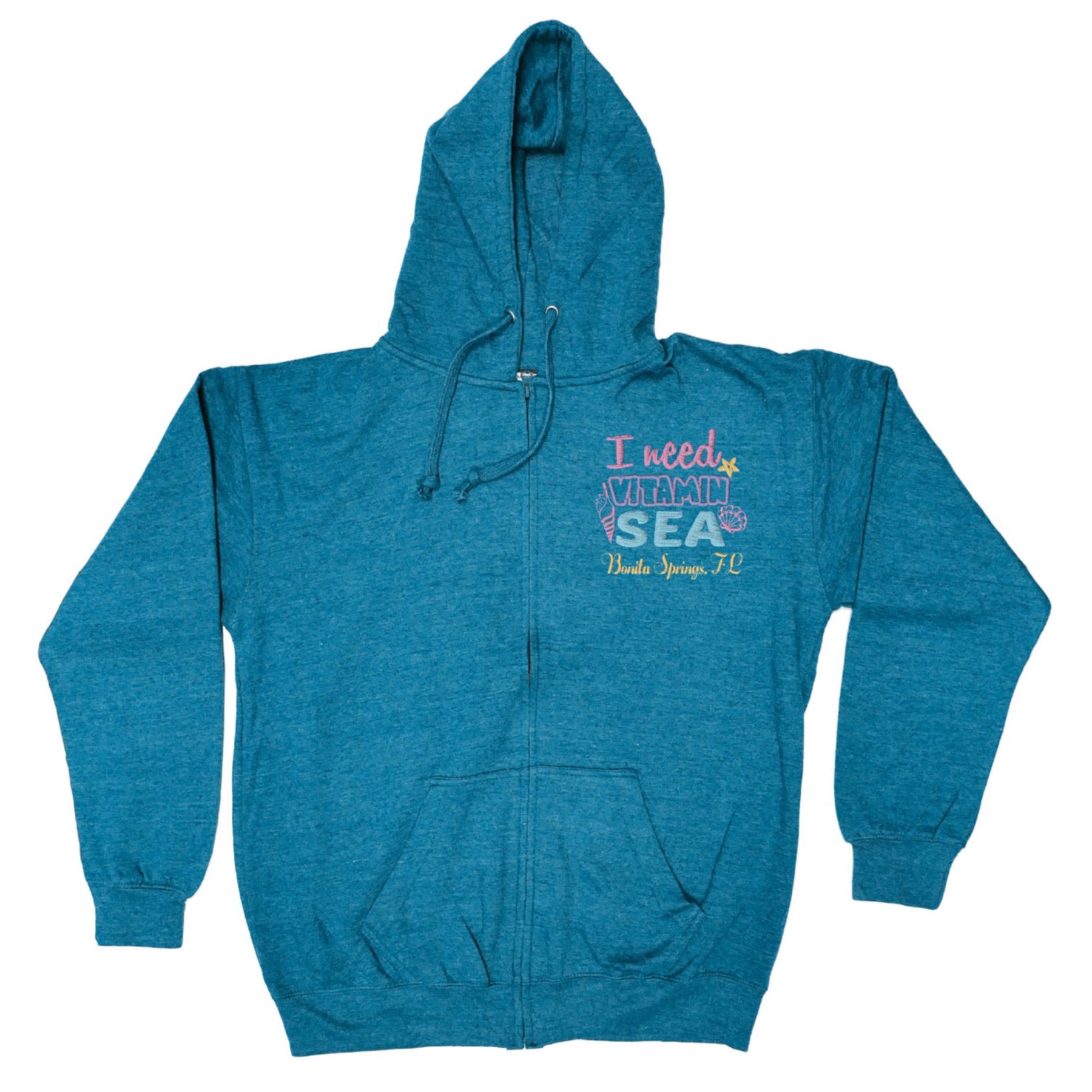 Picture of Adult Full Zip Vantage Heather Hoodie - Embroidery