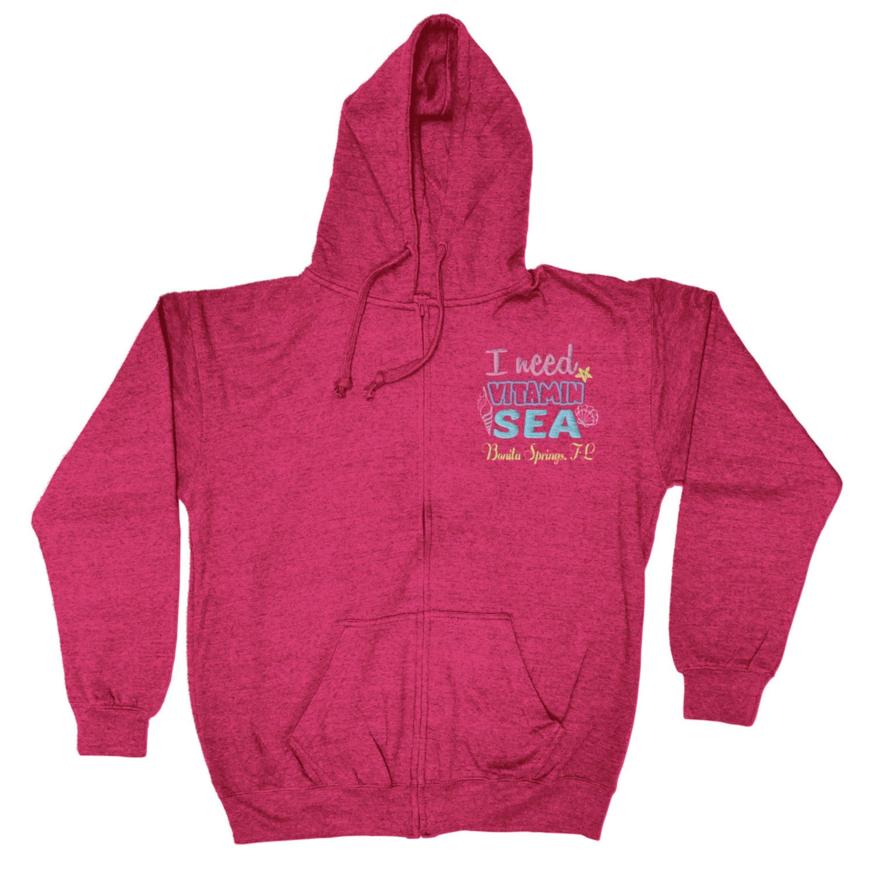 Picture of Adult Full Zip Vantage Heather Hoodie - Embroidery