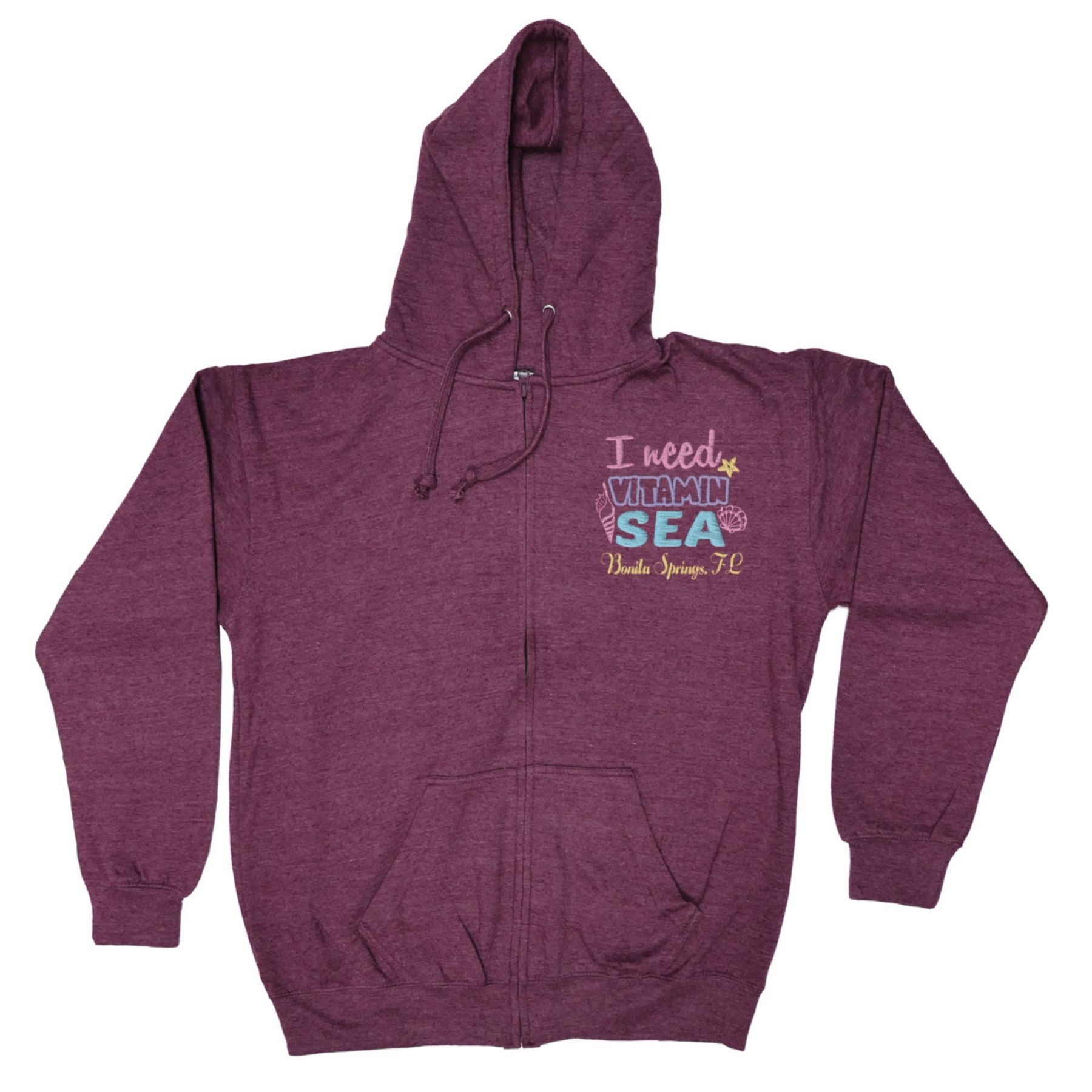 Picture of Adult Full Zip Vantage Heather Hoodie - Embroidery