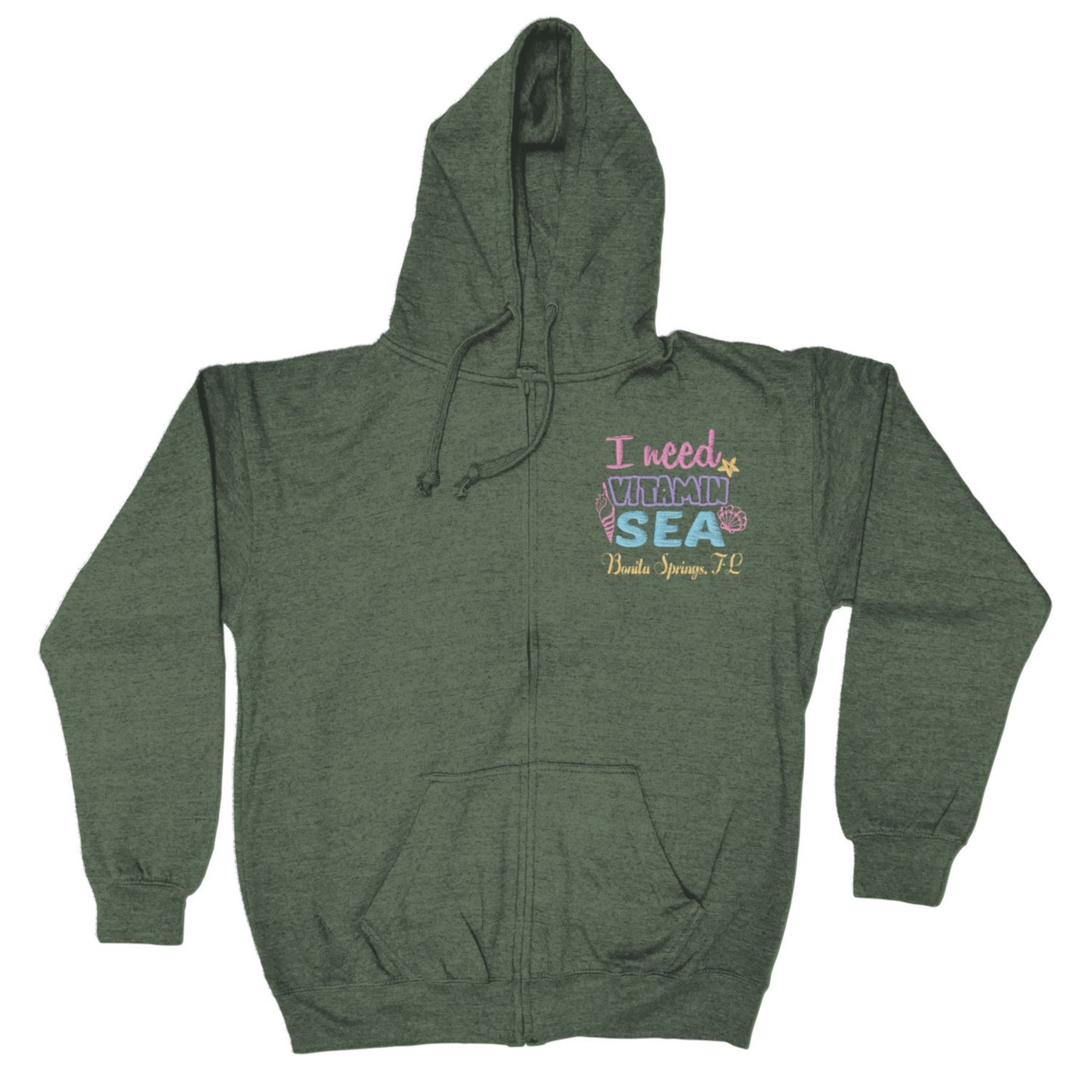 Picture of Adult Full Zip Vantage Heather Hoodie - Embroidery