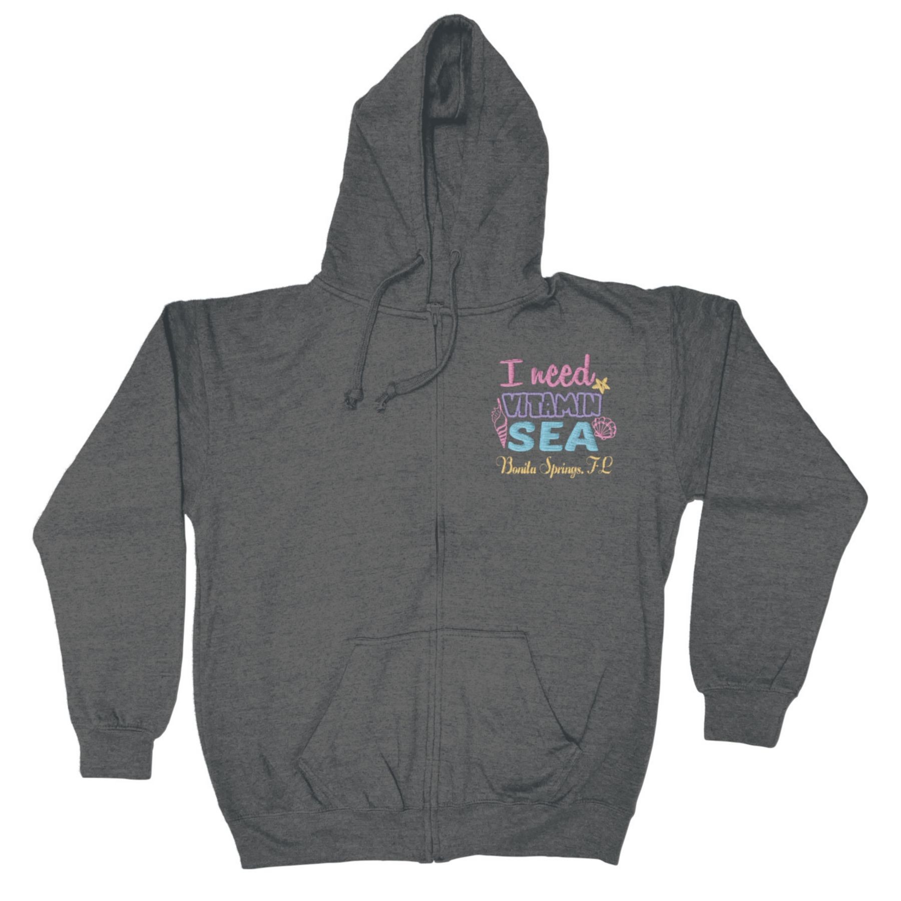 Picture of Adult Full Zip Vantage Heather Hoodie - Embroidery
