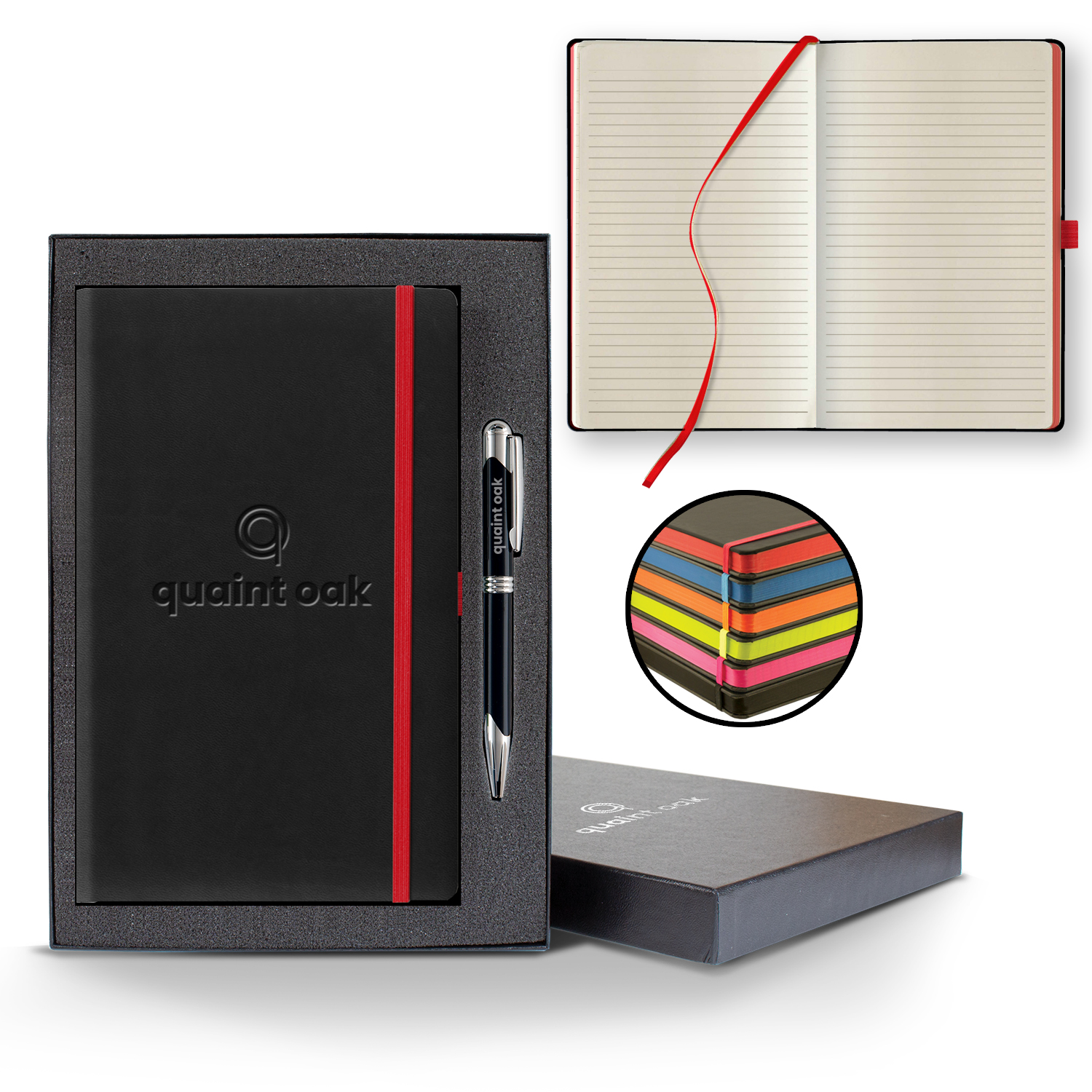 Picture of Castelli Tucson Edge Medio Lined Ivory Page Journal Gift Set