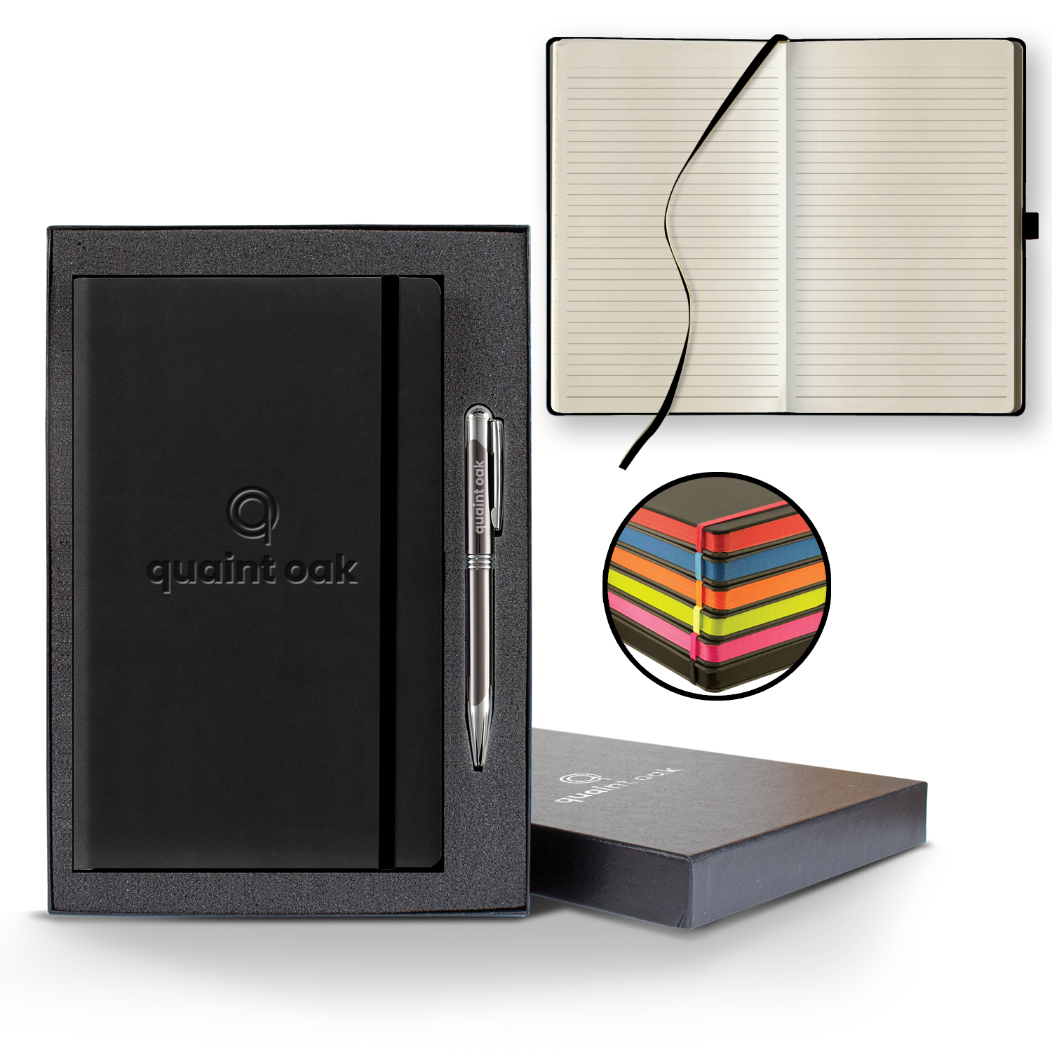 Picture of Castelli Tucson Edge Medio Lined Ivory Page Journal Gift Set