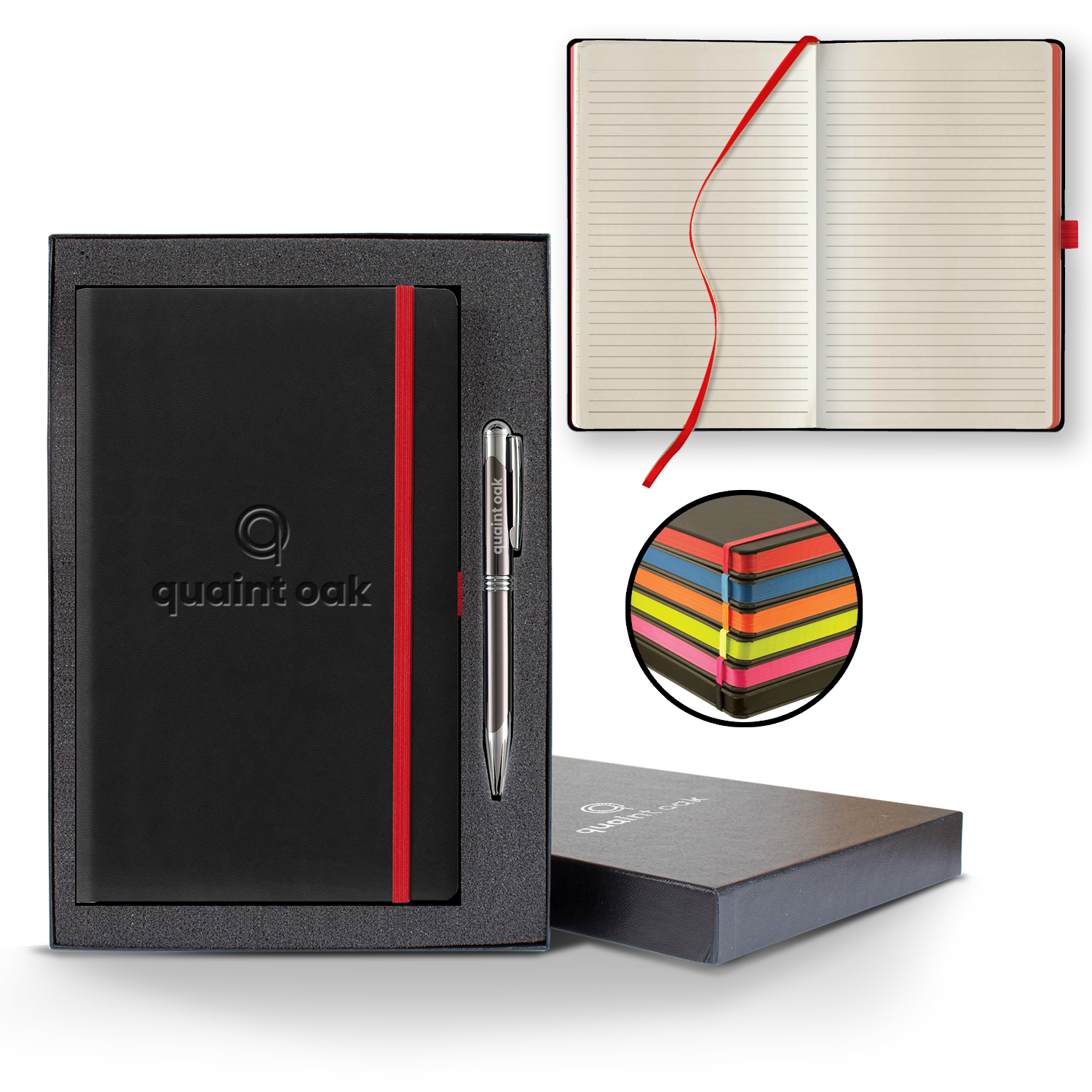 Picture of Castelli Tucson Edge Medio Lined Ivory Page Journal Gift Set