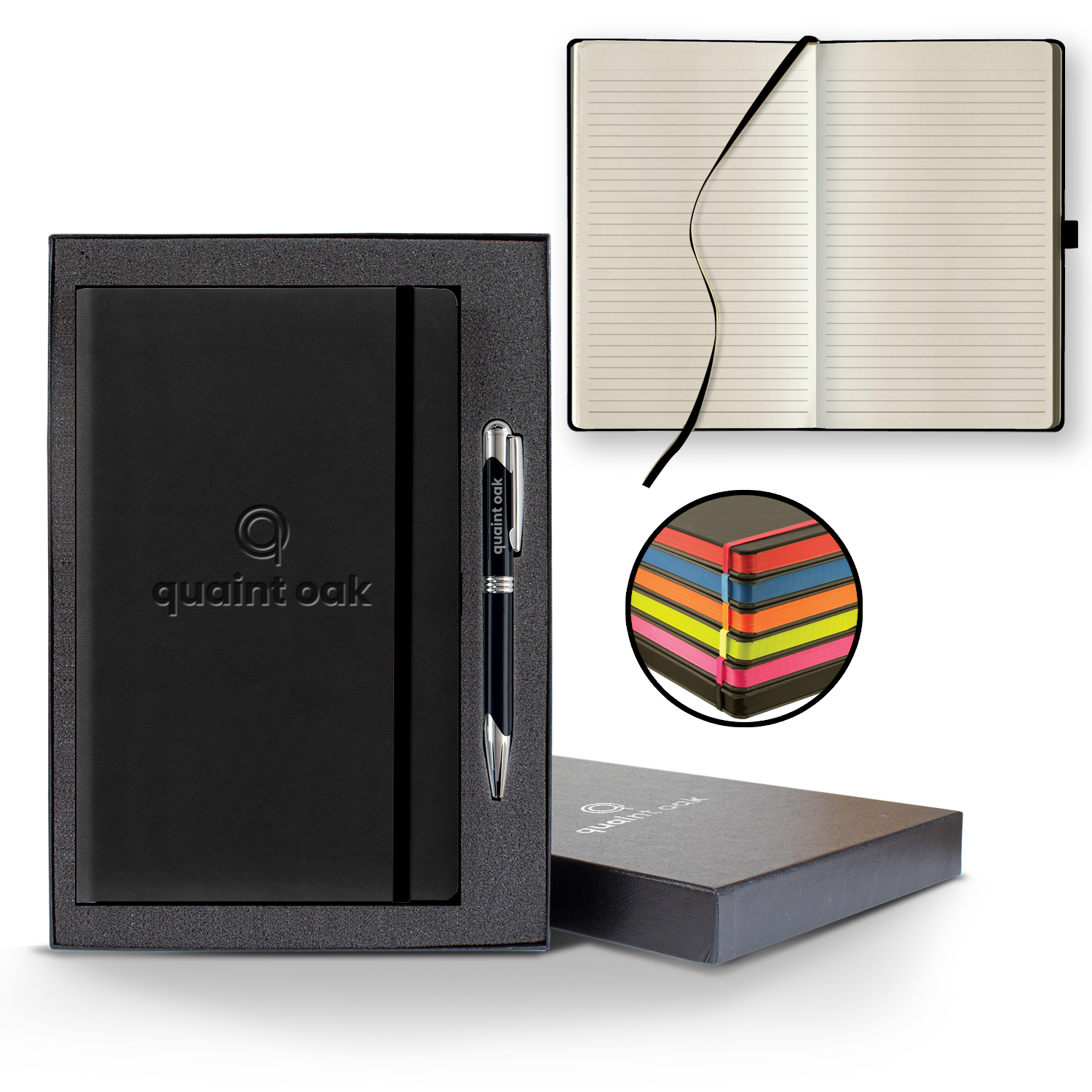 Picture of Castelli Tucson Edge Medio Lined Ivory Page Journal Gift Set