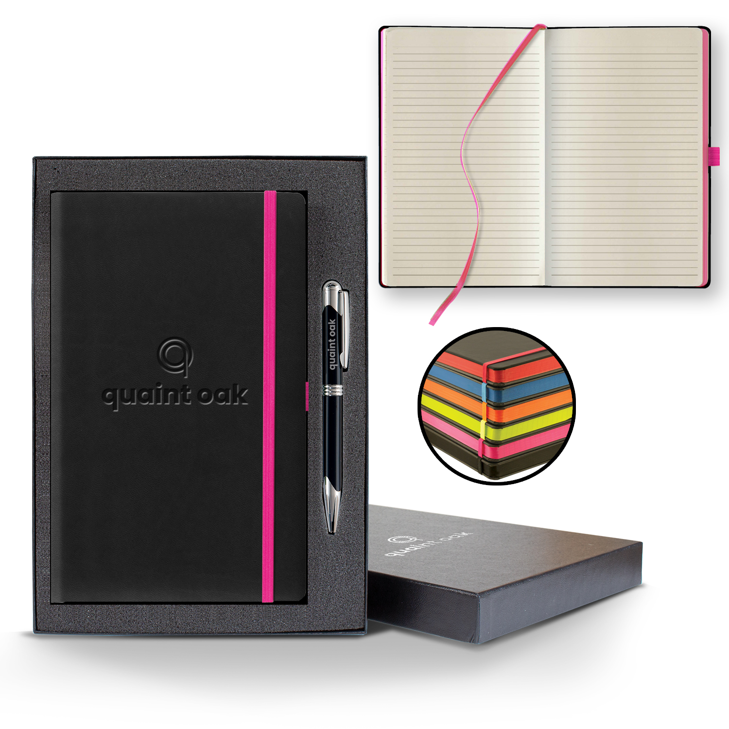 Picture of Castelli Tucson Edge Medio Lined Ivory Page Journal Gift Set