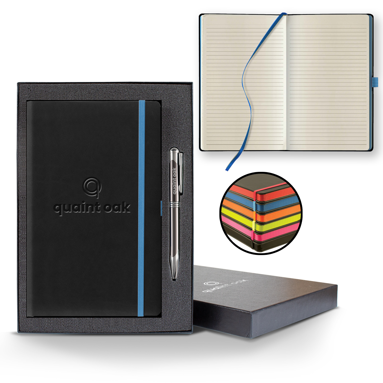 Picture of Castelli Tucson Edge Medio Lined Ivory Page Journal Gift Set