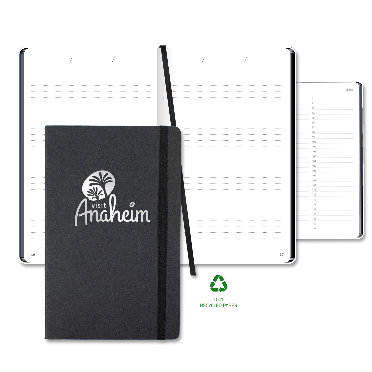 Picture of Castelli Carapace Medio Lined Recycled White Page Journal