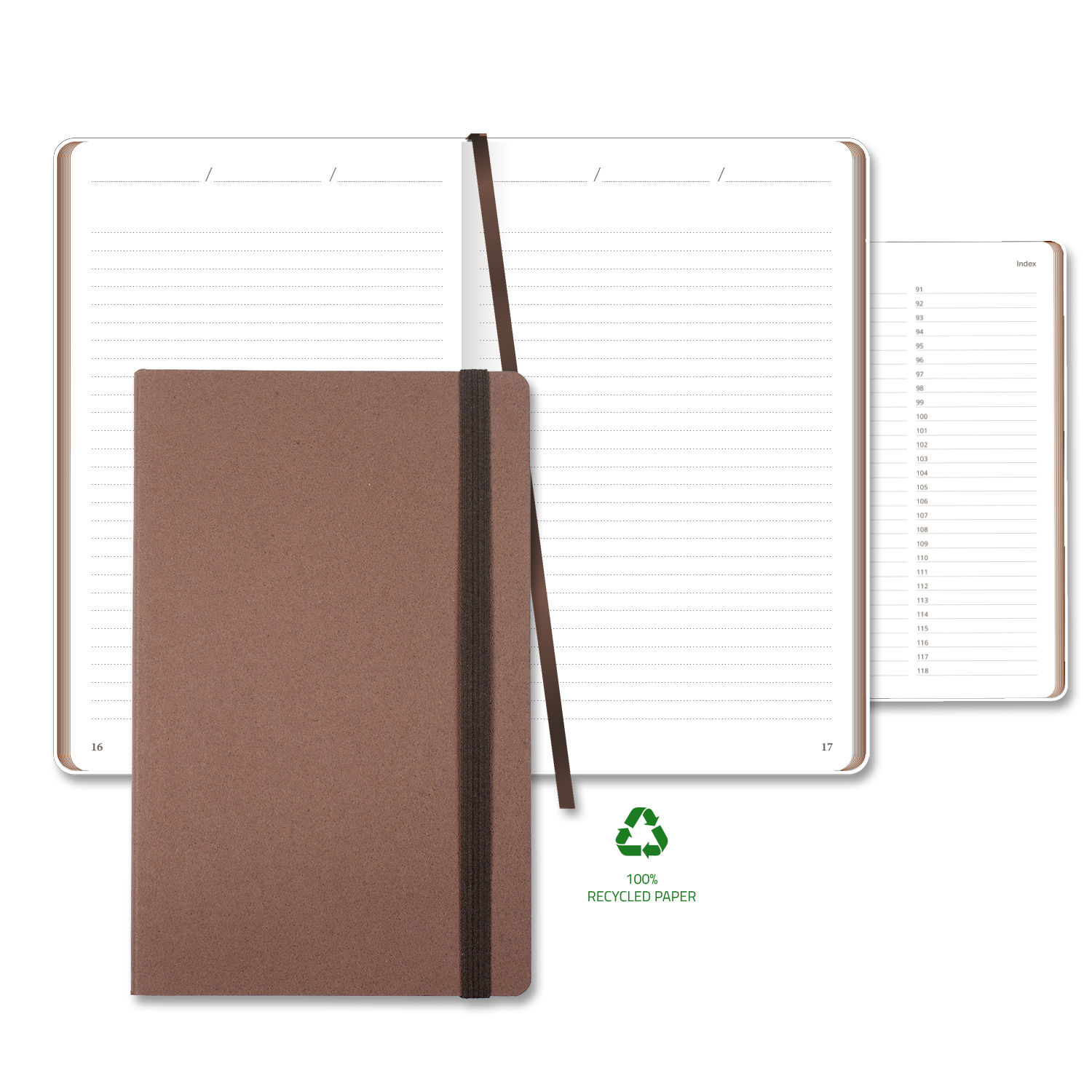Picture of Castelli Carapace Medio Lined Recycled White Page Journal