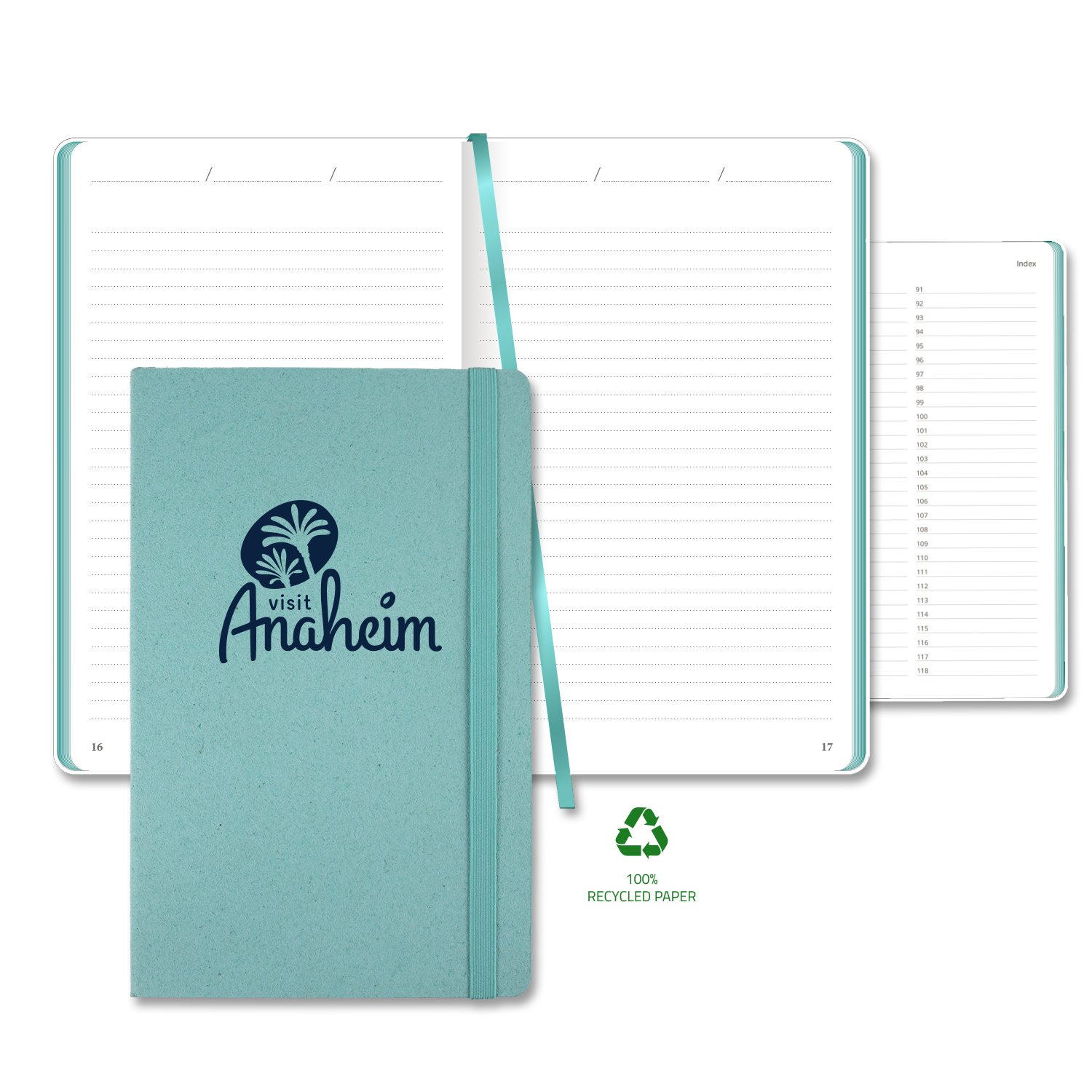Picture of Castelli Carapace Medio Lined Recycled White Page Journal